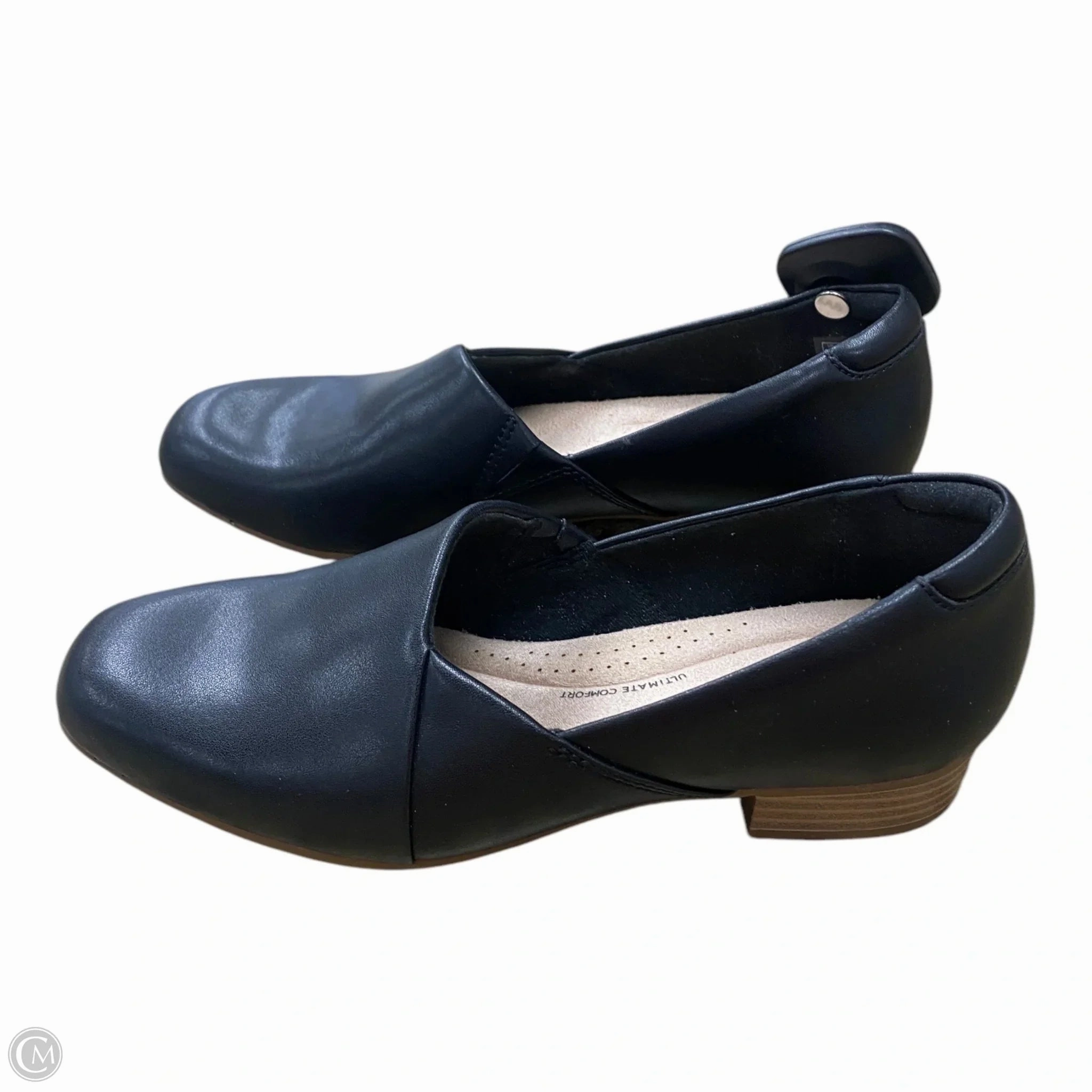 Shoes Flats By Clarks In Black, Size: 7 Leather Footwear