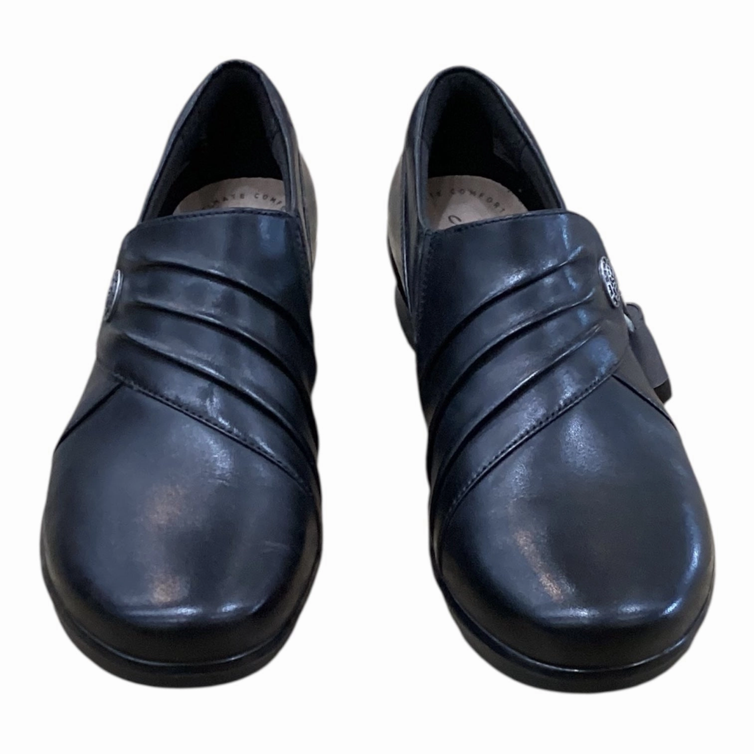 Shoes Flats By Clarks In Black, Size:7 Clarks leather shoes for daily wear