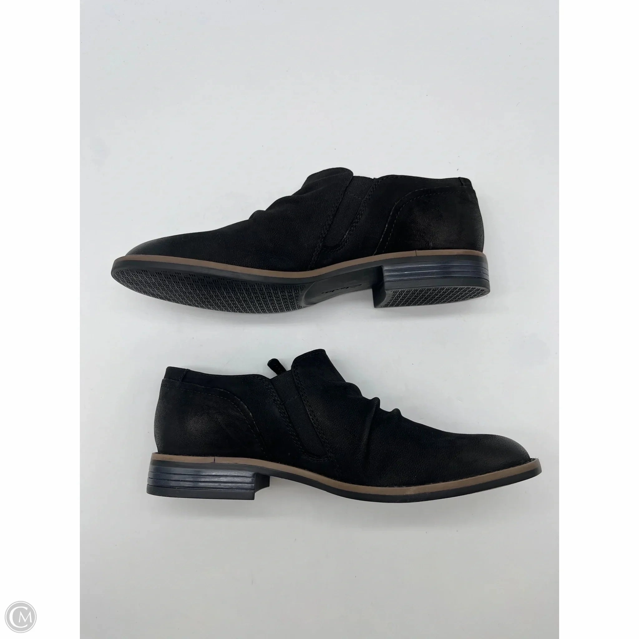 Shoes Flats By Clarks In Black, Size: 7 Leather Footwear