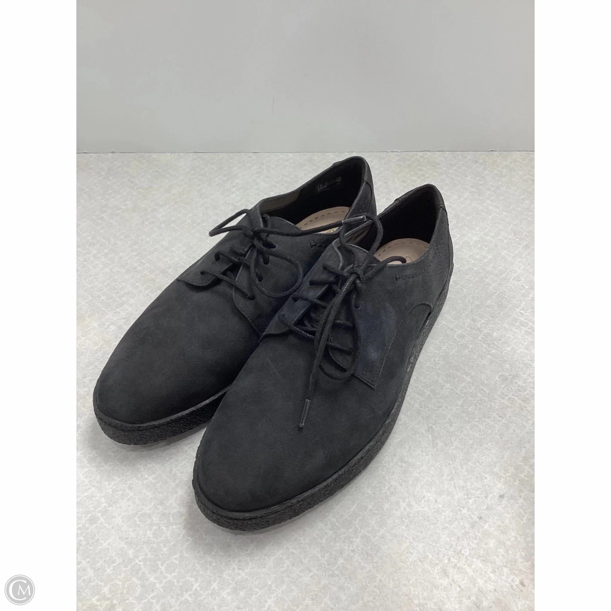 Shoes Flats By Clarks In Black, Size: 8.5 Leather Footwear