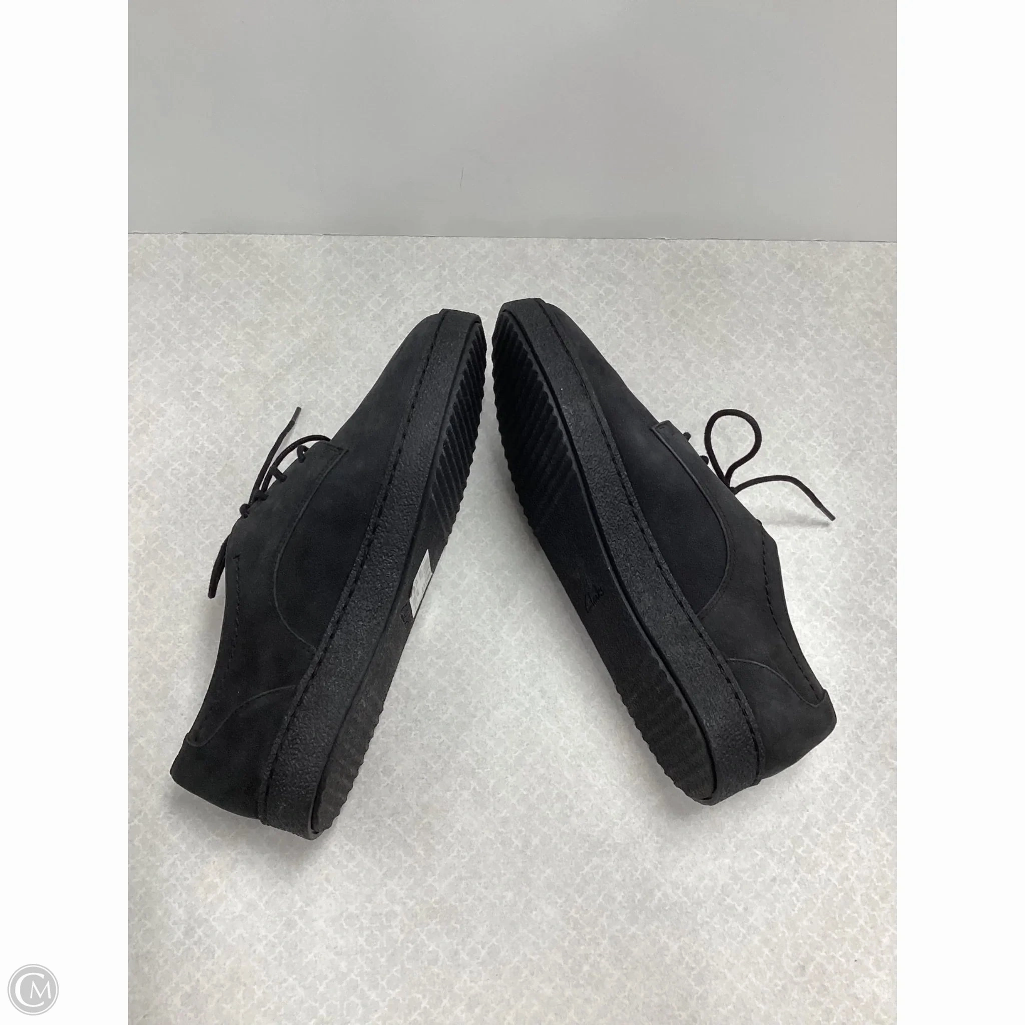 Shoes Flats By Clarks In Black, Size: 8.5 Leather Footwear