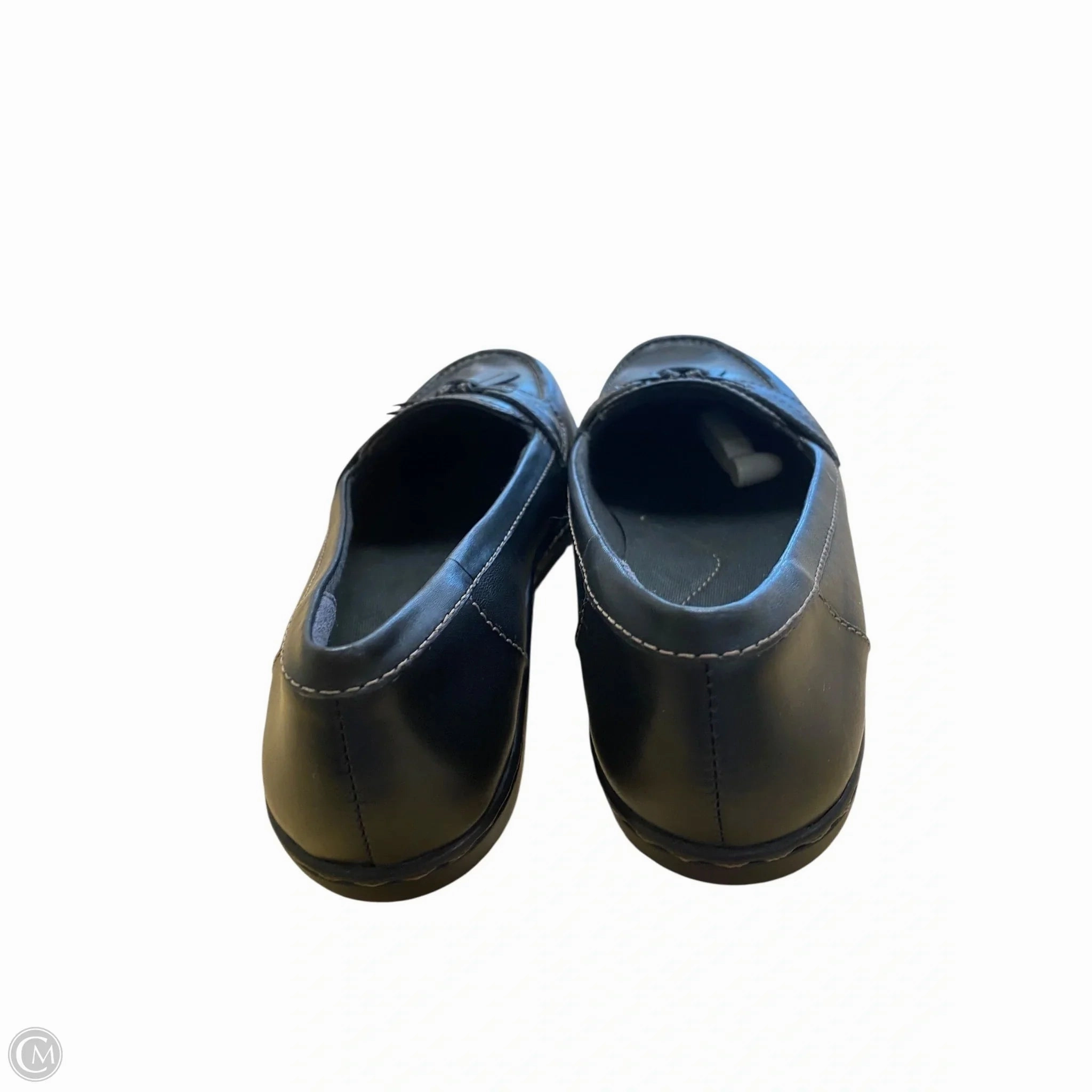 Shoes Flats By Clarks In Black, Size: 8.5 Leather Footwear