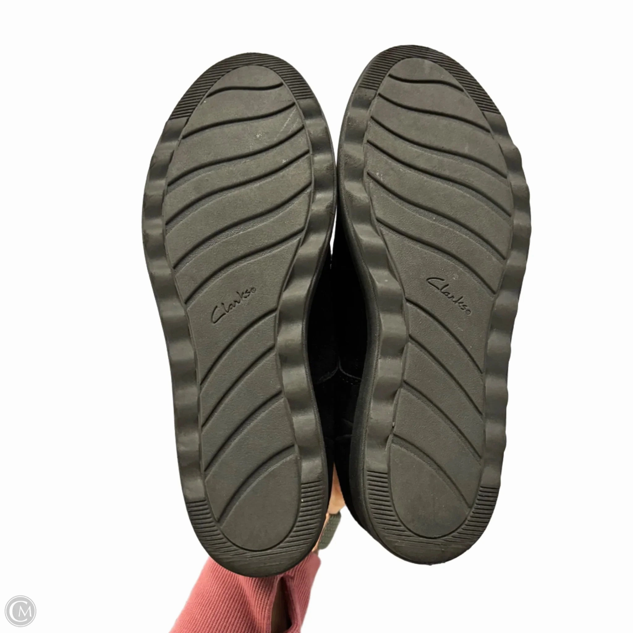 Shoes Flats By Clarks In Black, Size: 8.5 Leather Footwear