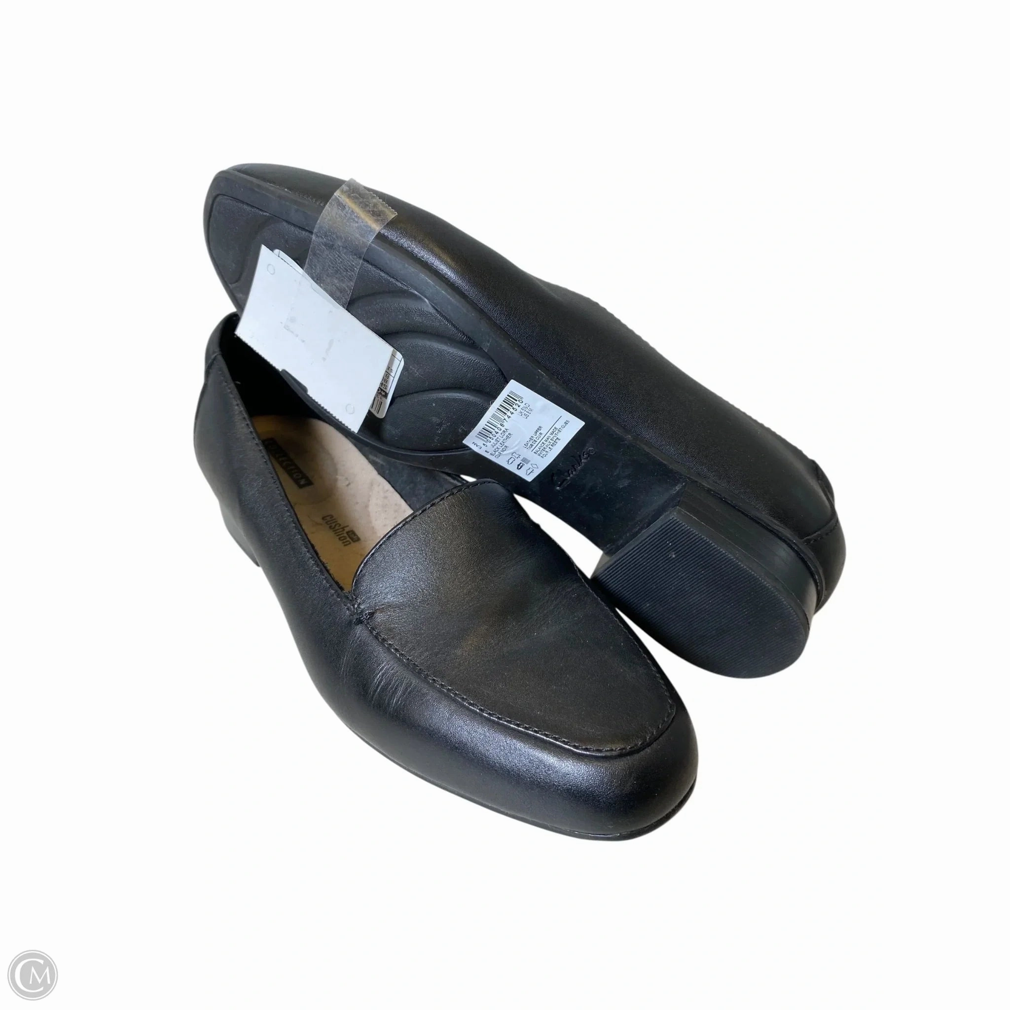 Shoes Flats By Clarks In Black, Size: 8 Leather Footwear