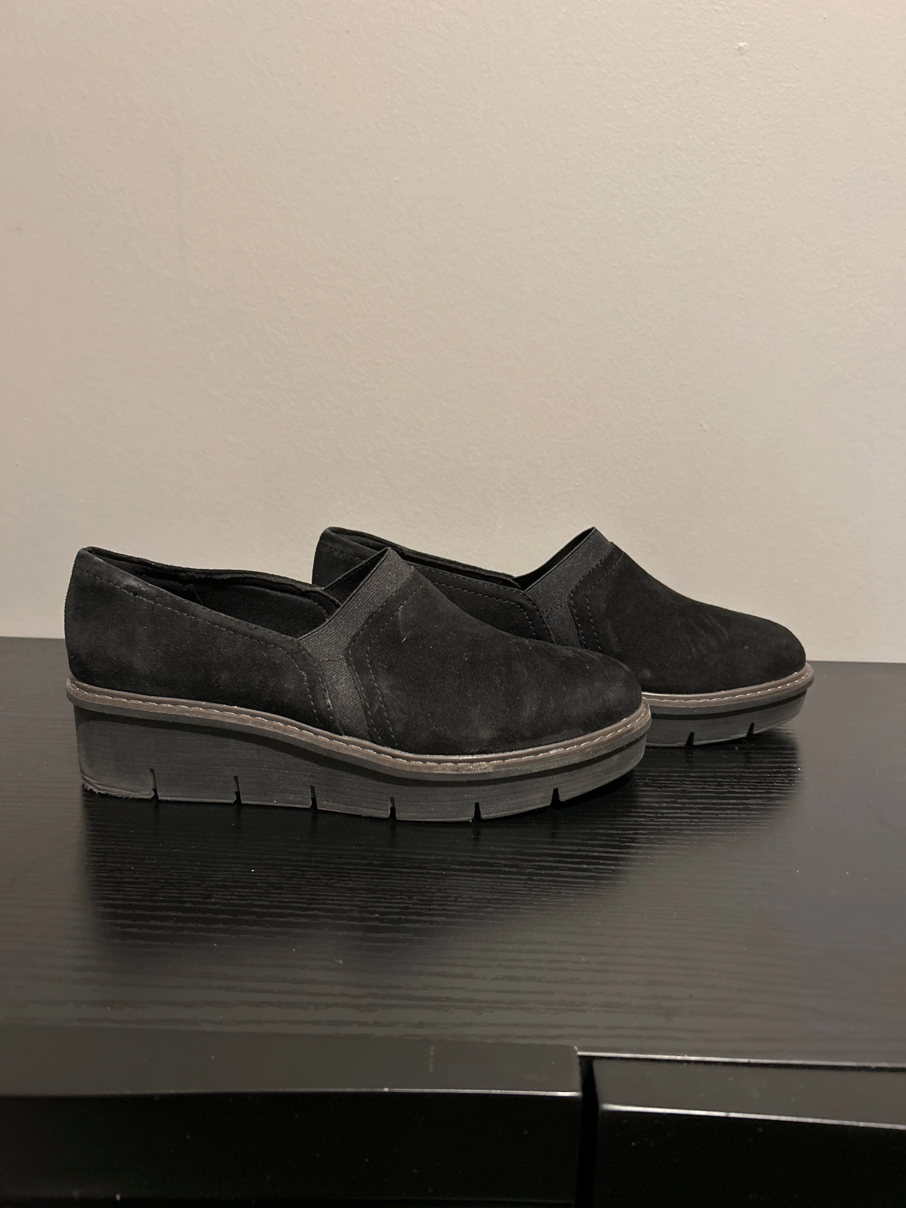 Shoes Flats By Clarks In Black, Size: 8 Clarks leather shoes for daily wear