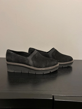 Shoes Flats By Clarks In Black, Size: 8 Clarks leather shoes for daily wear