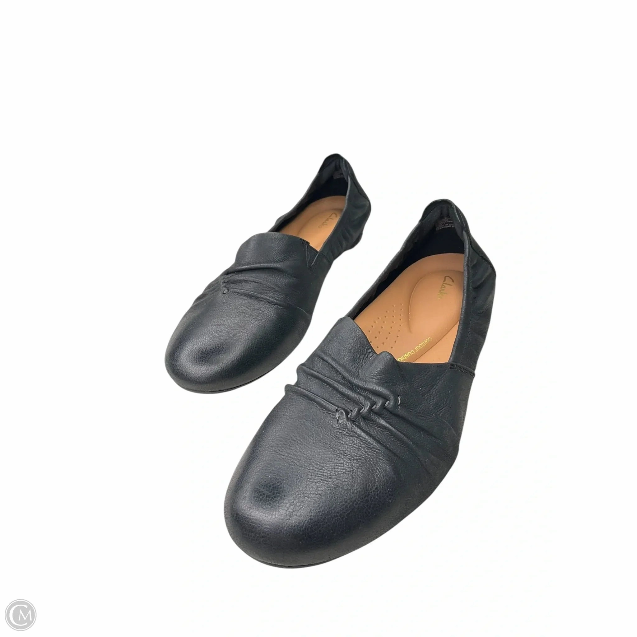 Shoes Flats By Clarks In Black, Size: 8 Leather Footwear