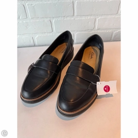 Shoes Flats By Clarks In Black, Size: 9 Clarks leather shoes for daily wear