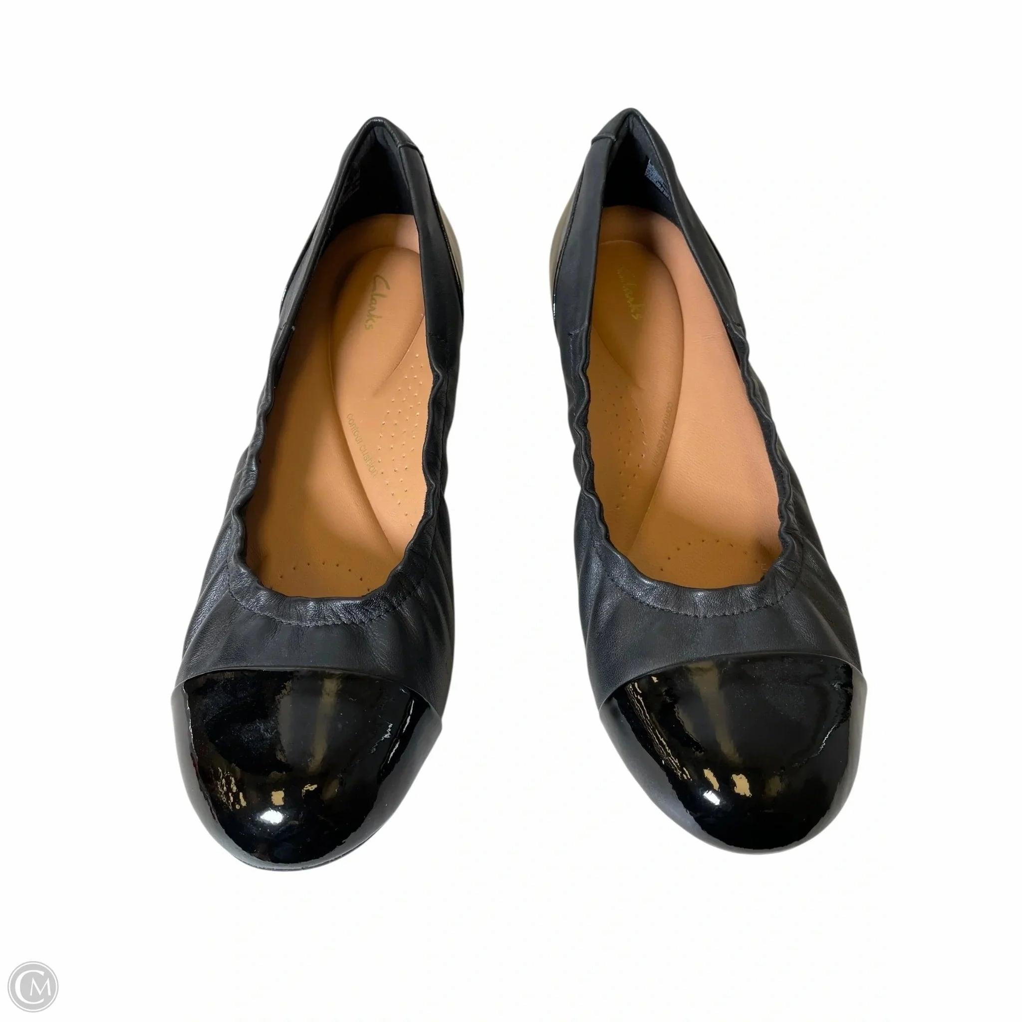 Shoes Flats By Clarks In Black, Size: 9 Leather Footwear