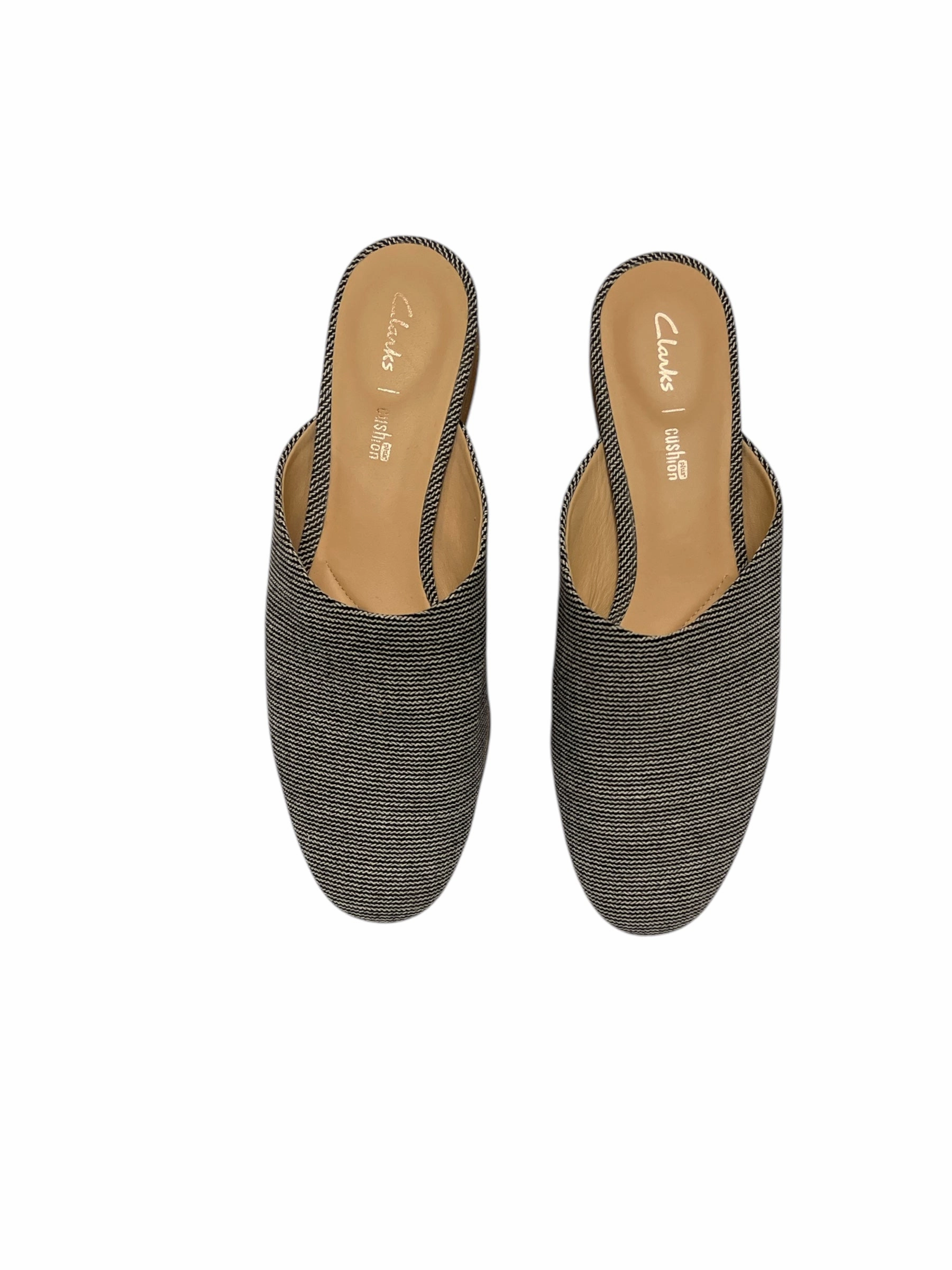 Shoes Flats By Clarks In Blue & White, Size: 8 Leather Footwear