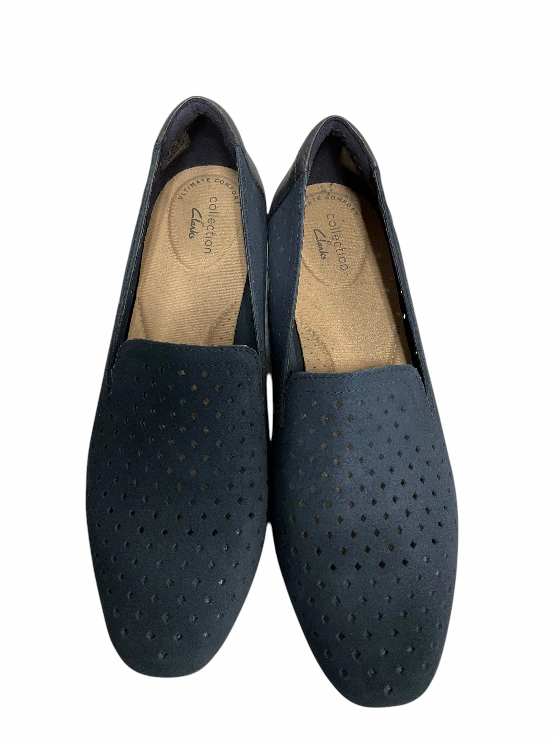 Shoes Flats By Clarks In Blue, Size: 6.5 Leather Footwear