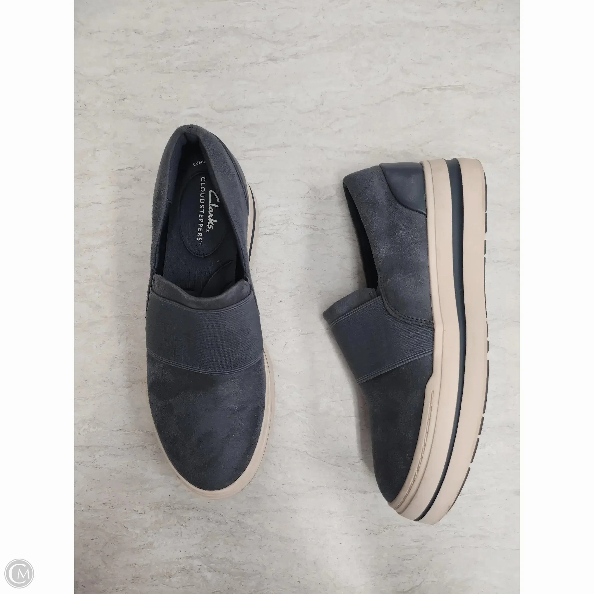Shoes Flats By Clarks In Blue, Size: 8 Leather Footwear