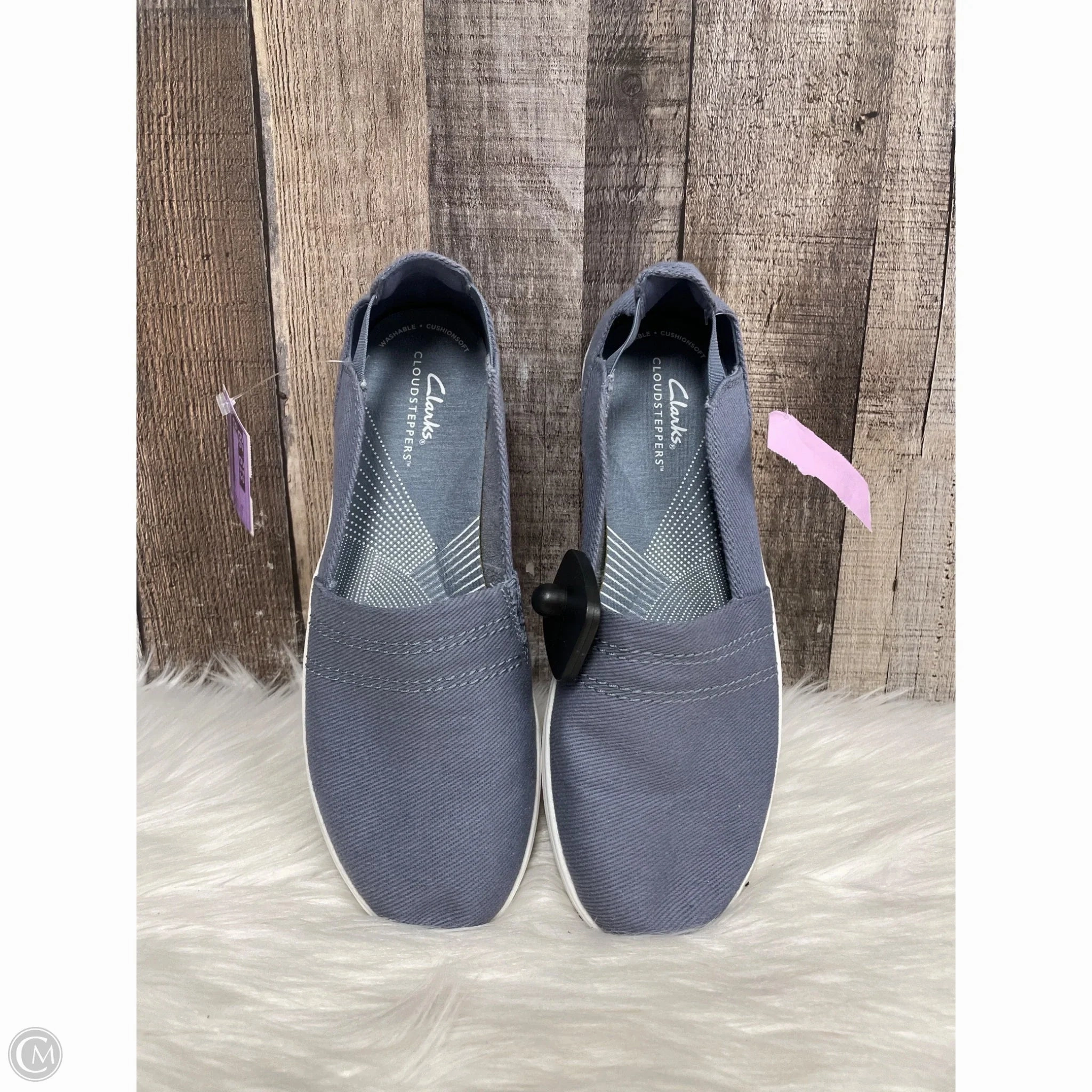 Shoes Flats By Clarks In Blue, Size: 9 Leather Footwear