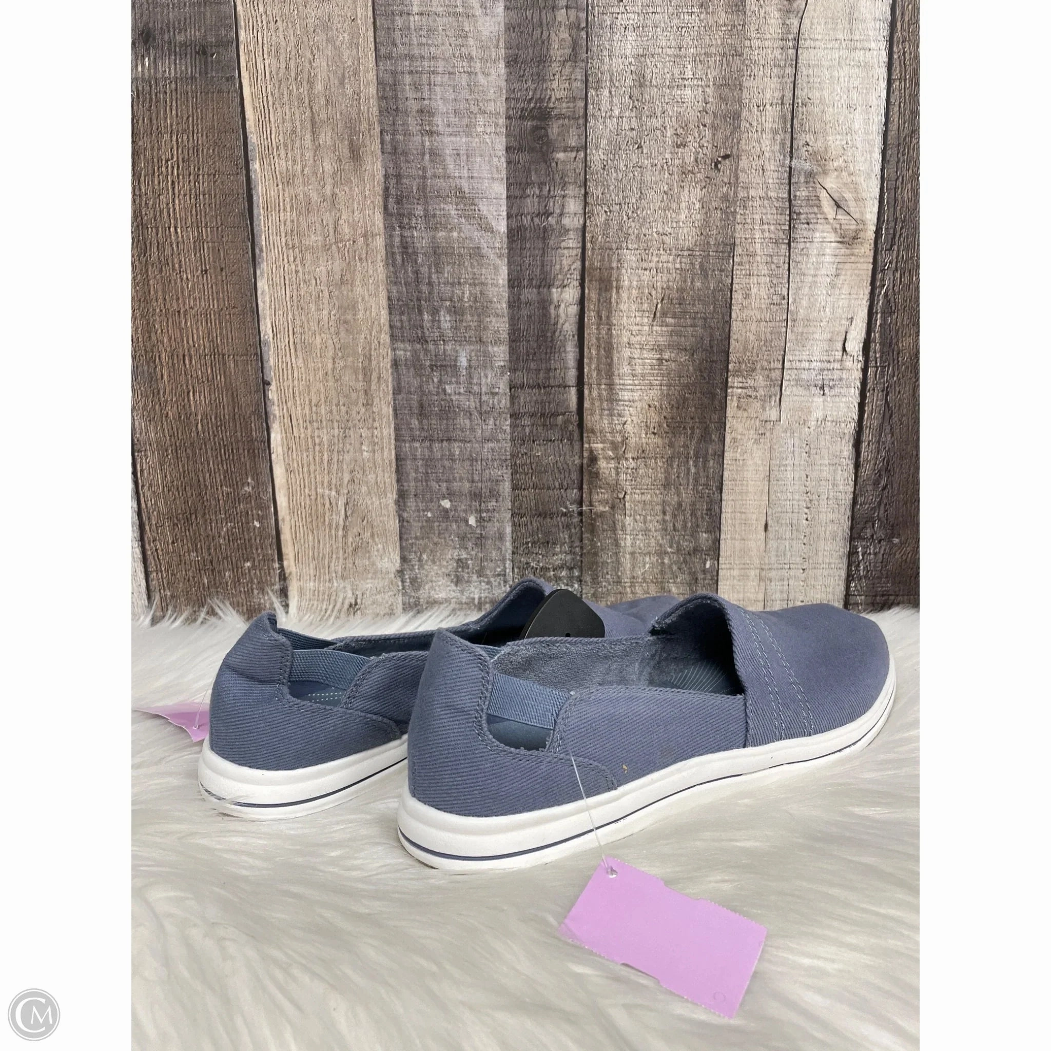 Shoes Flats By Clarks In Blue, Size: 9 Leather Footwear