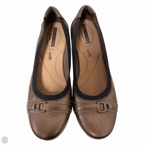 Shoes Flats By Clarks In Bronze, Size: 9 Clarks leather shoes for daily wear