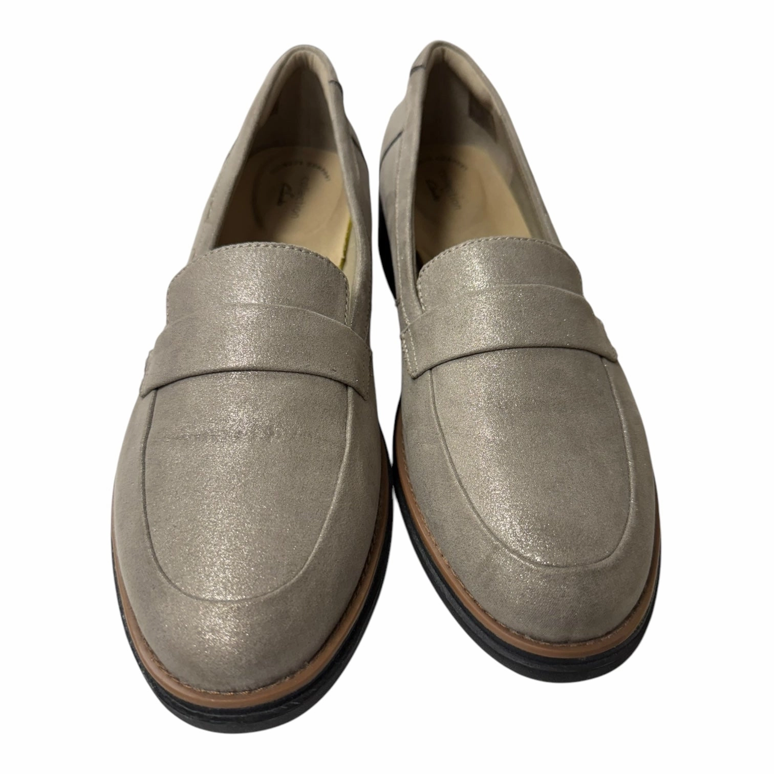 Shoes Flats By Clarks In Brown, Size:12 Leather Footwear