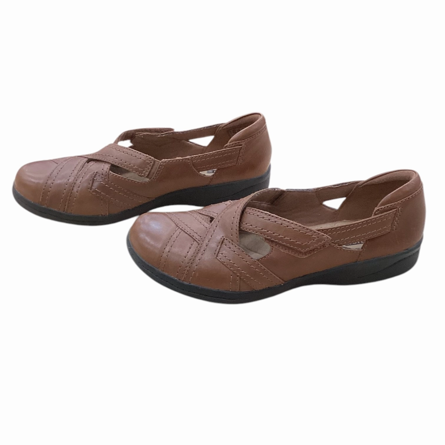Shoes Flats By Clarks In Brown, Size: 6 Leather Footwear