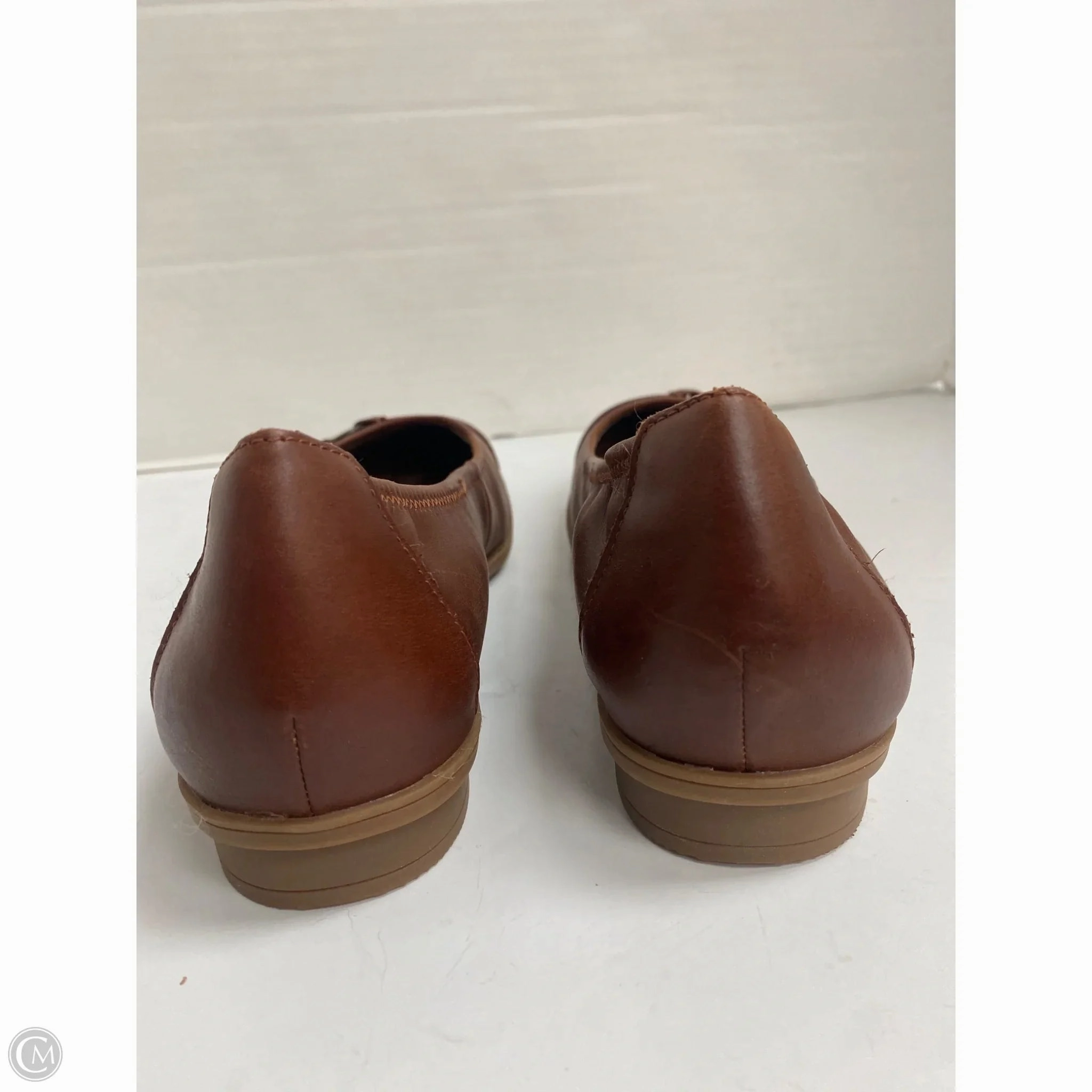 Shoes Flats By Clarks In Brown, Size: 7.5 Leather Footwear
