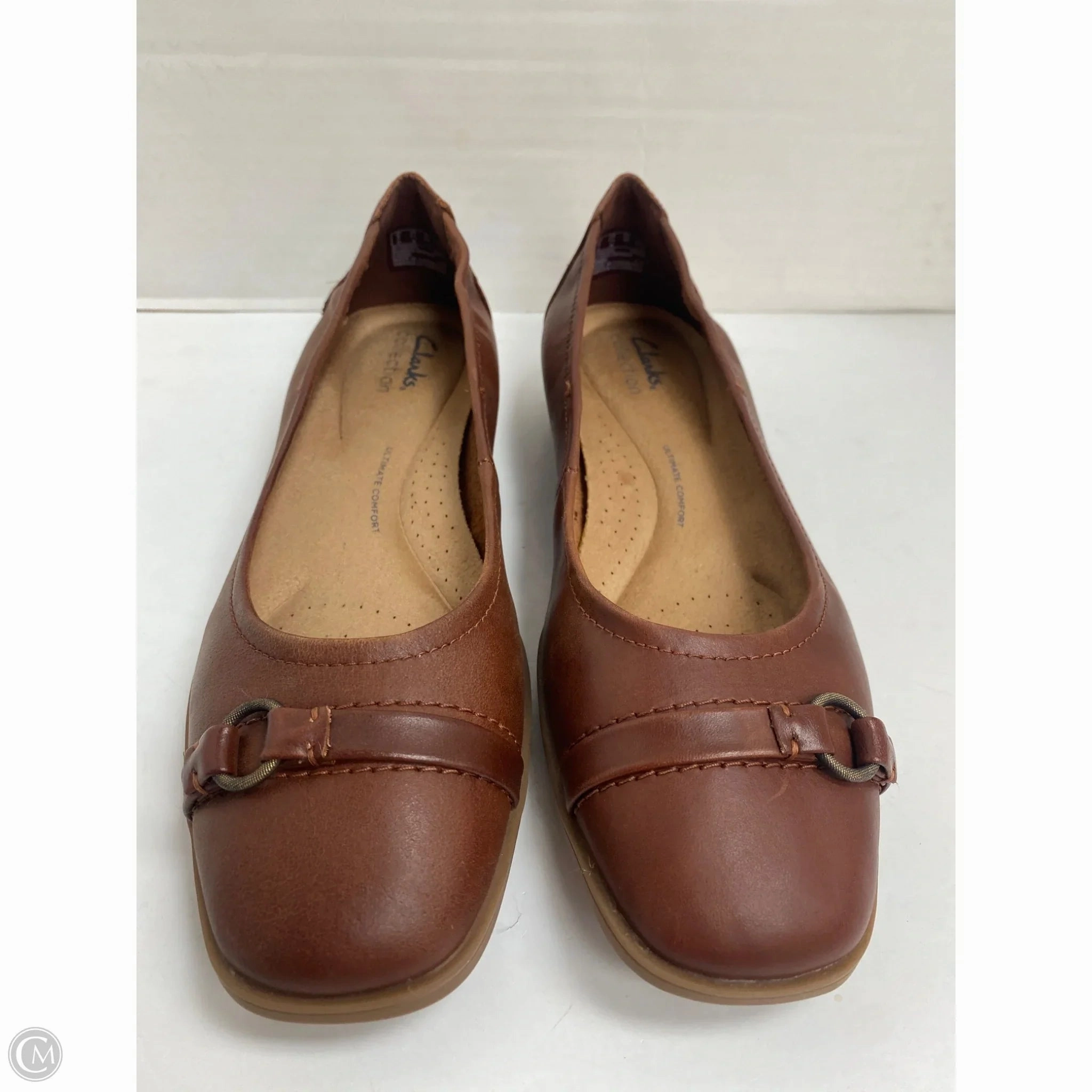 Shoes Flats By Clarks In Brown, Size: 7.5 Clarks leather shoes for daily wear