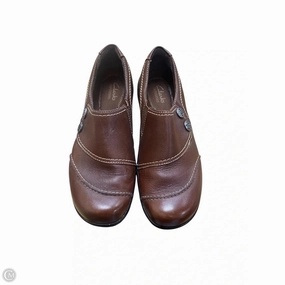 Shoes Flats By Clarks In Brown, Size: 8.5 Clarks leather shoes for daily wear
