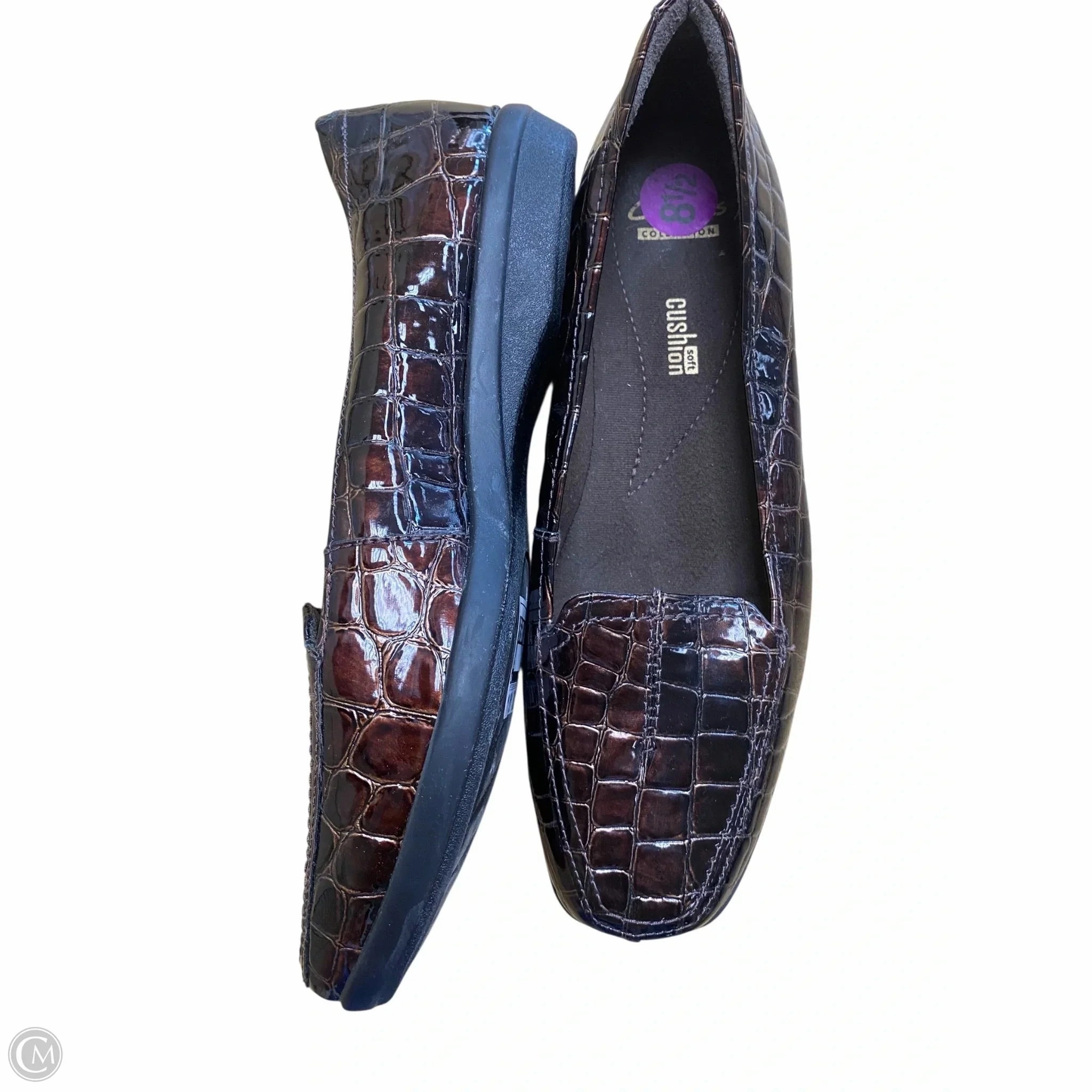 Shoes Flats By Clarks In Brown, Size: 8.5 Leather Footwear
