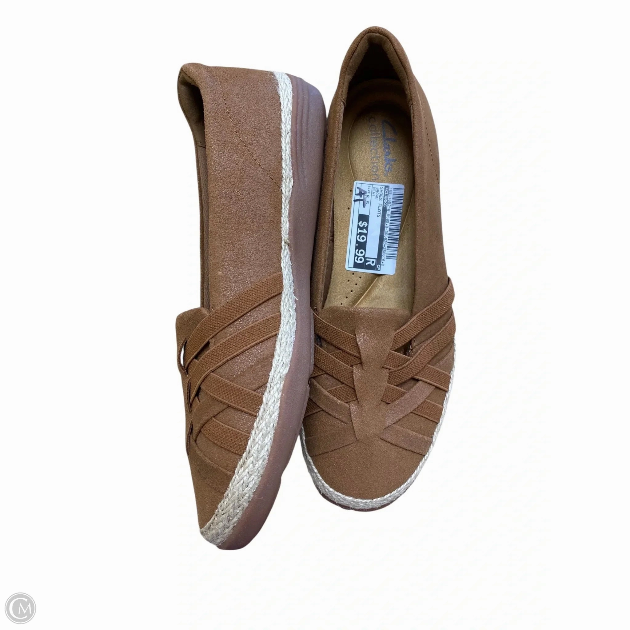 Shoes Flats By Clarks In Brown, Size: 8.5 Leather Footwear