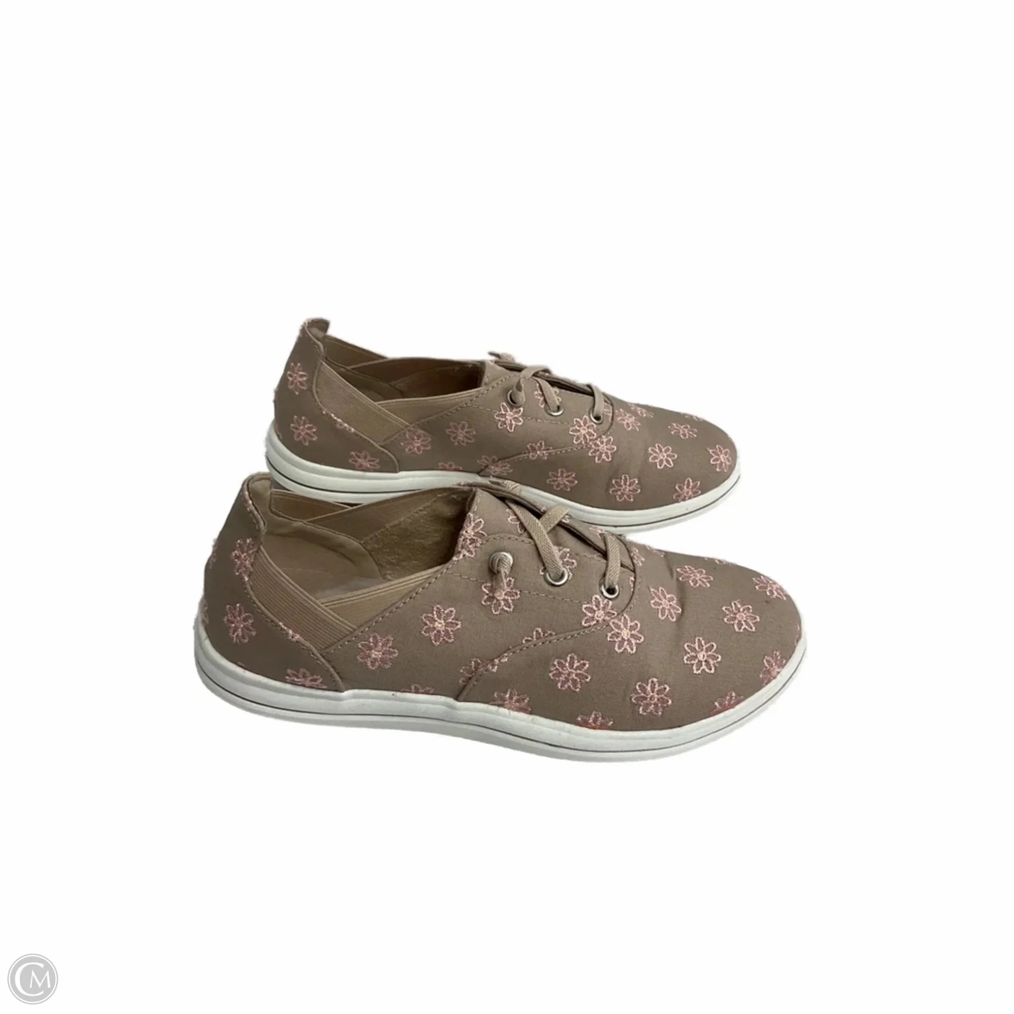 Shoes Flats By Clarks In Floral Print, Size: 7 Leather Footwear