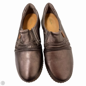 Shoes Flats By Clarks In Gold, Size: 9.5 Clarks leather shoes for daily wear