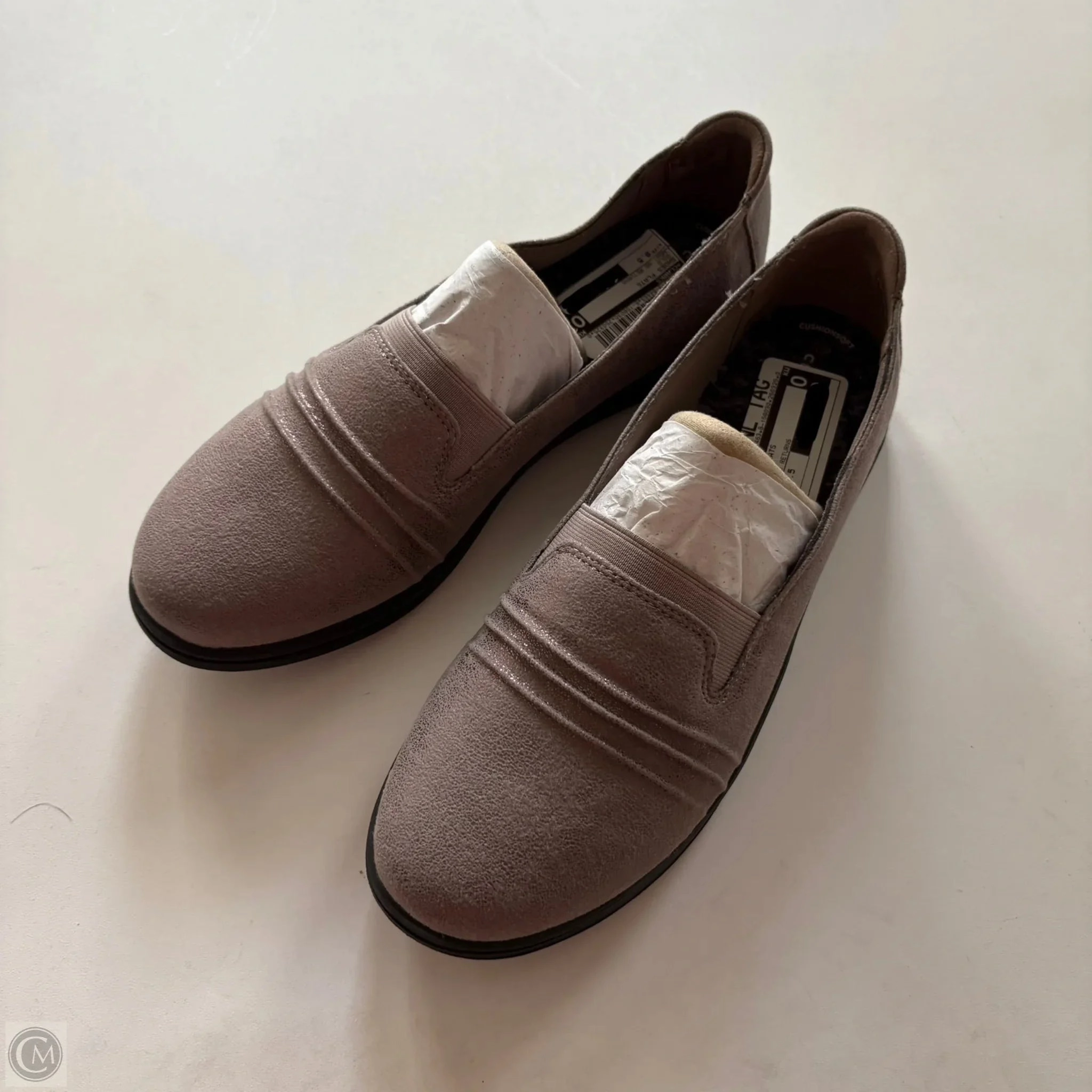Shoes Flats By Clarks In Gold, Size: 9.5 Clarks leather shoes for daily wear