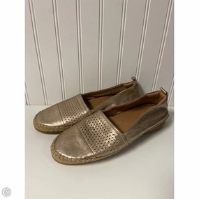 Shoes Flats By Clarks In Gold, Size: 9 Clarks leather shoes for daily wear