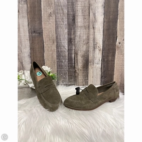 Shoes Flats By Clarks In Green, Size: 8.5 Clarks leather shoes for daily wear