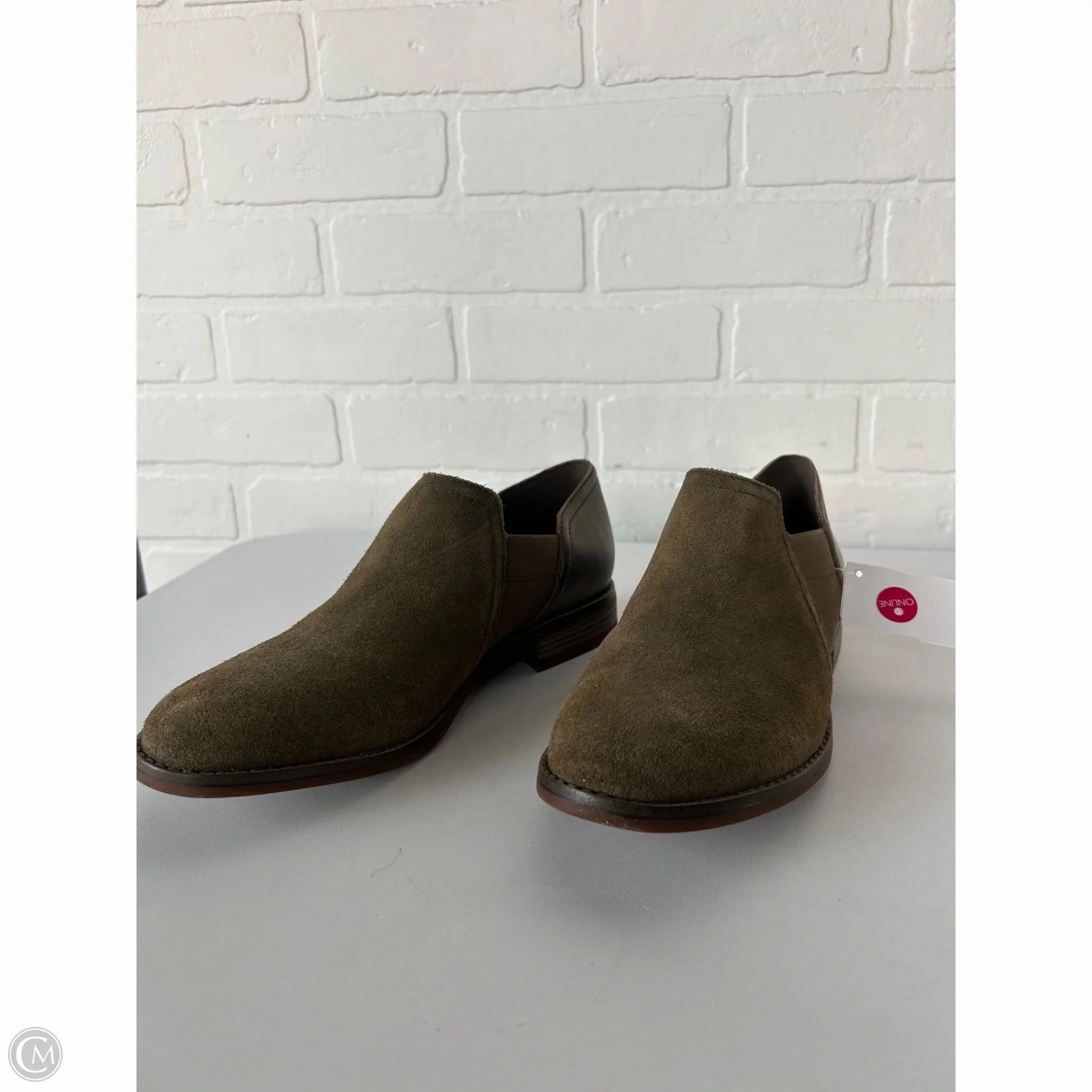 Shoes Flats By Clarks In Green, Size: 8.5 Clarks leather shoes for daily wear
