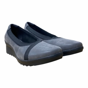 Shoes Flats By Clarks In Grey, Size:5.5 Clarks leather shoes for daily wear