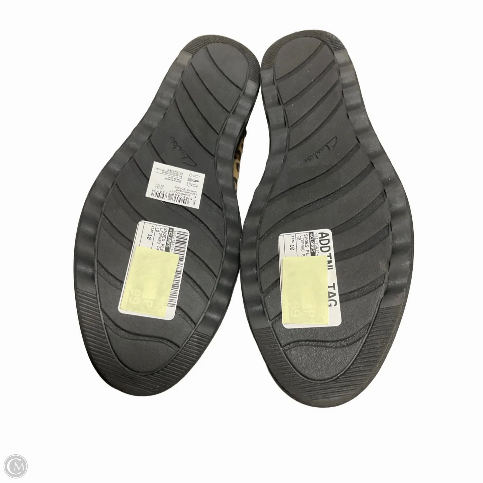 Shoes Flats By Clarks In Leopard Print, Size: 10 Leather Footwear