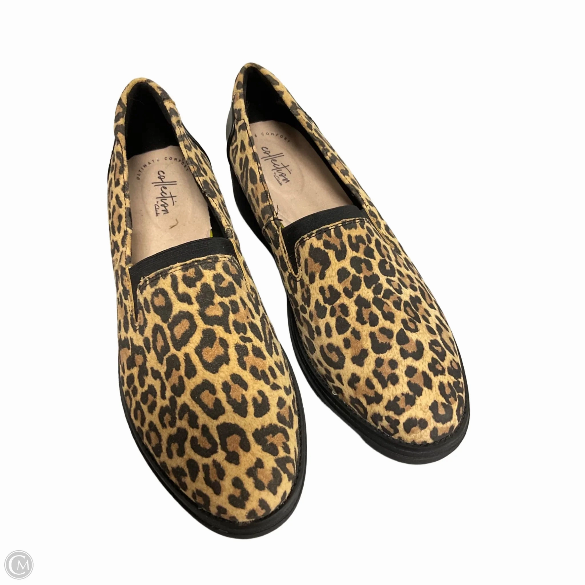 Shoes Flats By Clarks In Leopard Print, Size: 10 Clarks leather shoes for daily wear