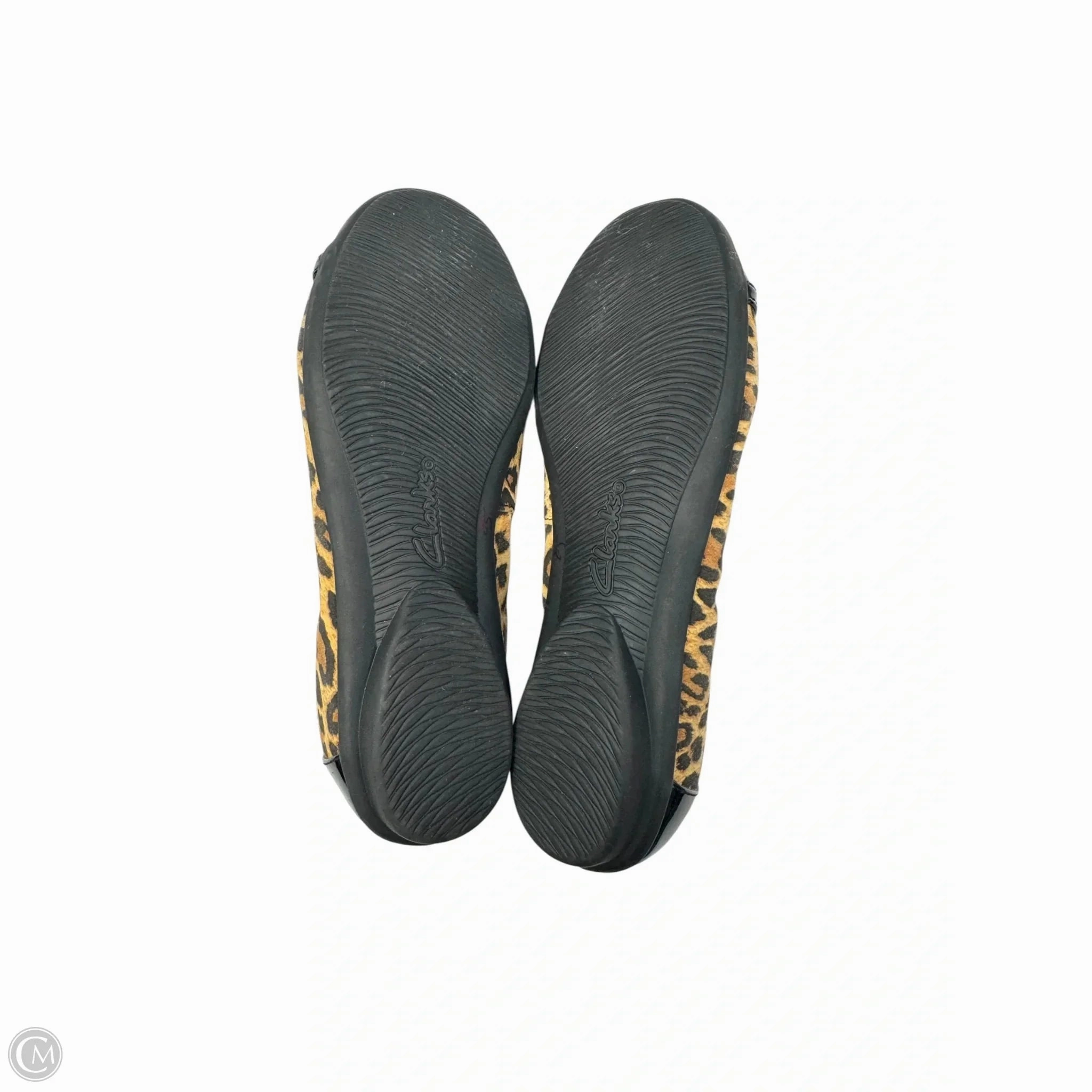 Shoes Flats By Clarks In Leopard Print, Size: 7.5 Leather Footwear