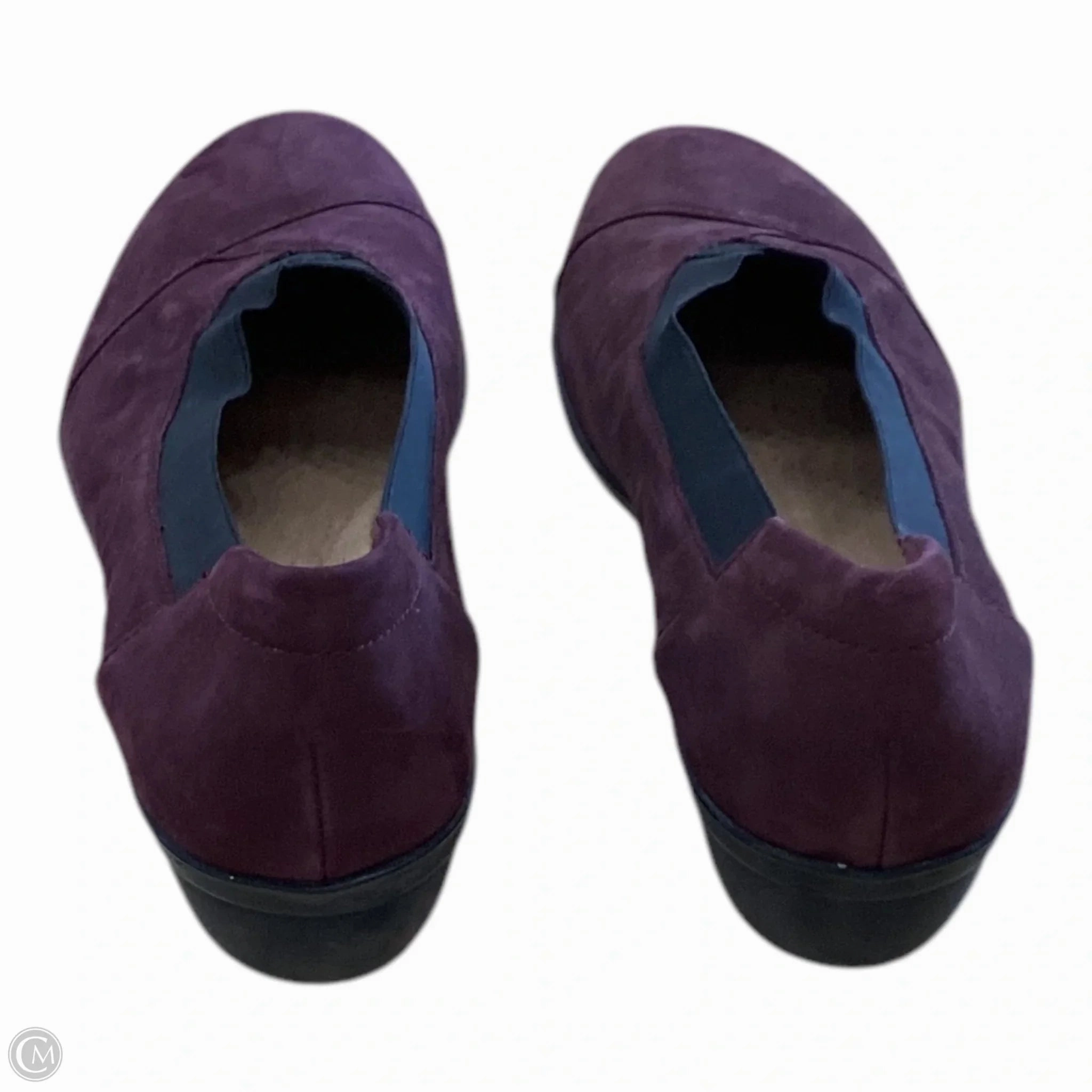 Shoes Flats By Clarks In Maroon, Size: 10 Leather Footwear