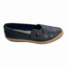 Shoes Flats By Clarks In Navy, Size:8.5 Clarks leather shoes for daily wear