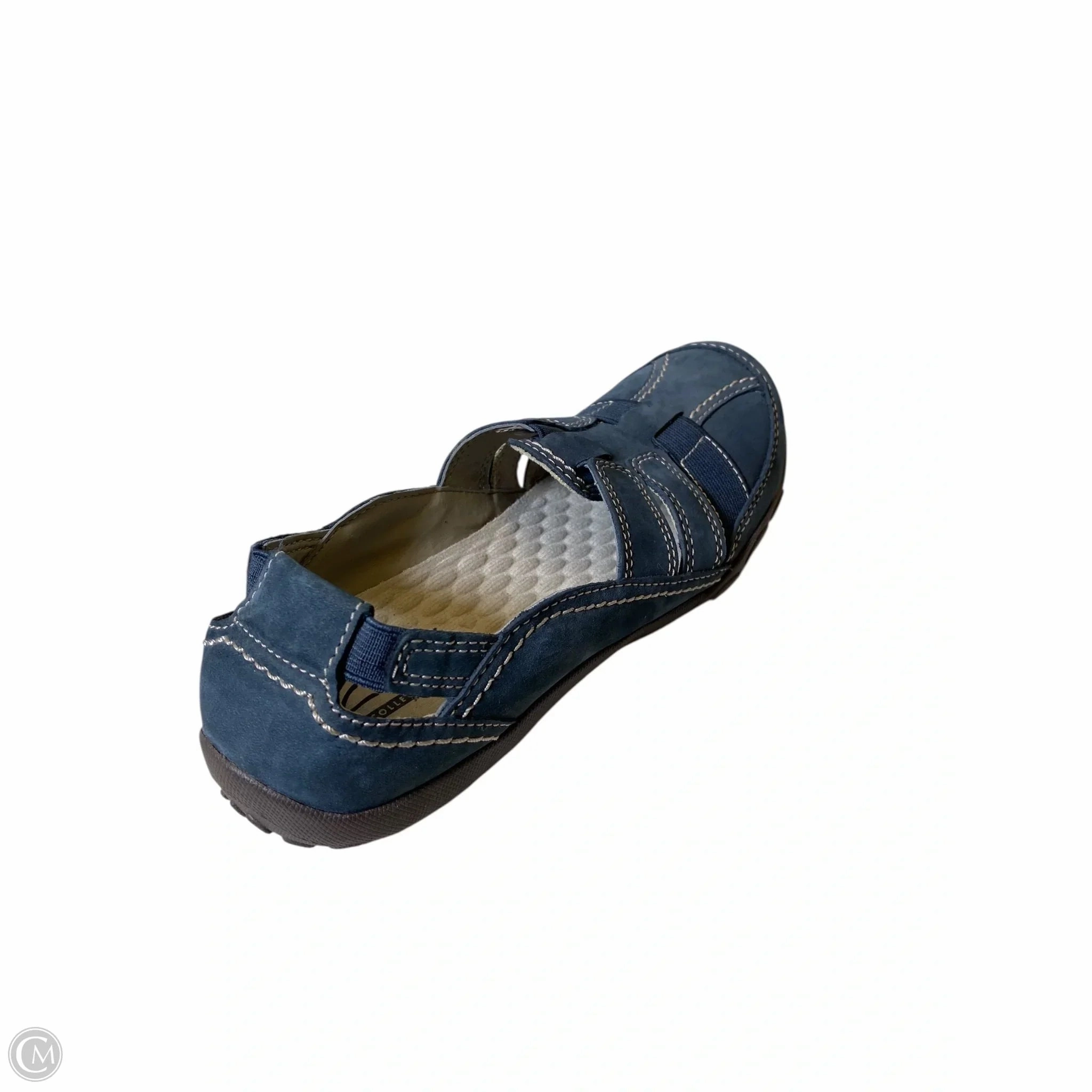 Shoes Flats By Clarks In Navy, Size: 8.5 Leather Footwear