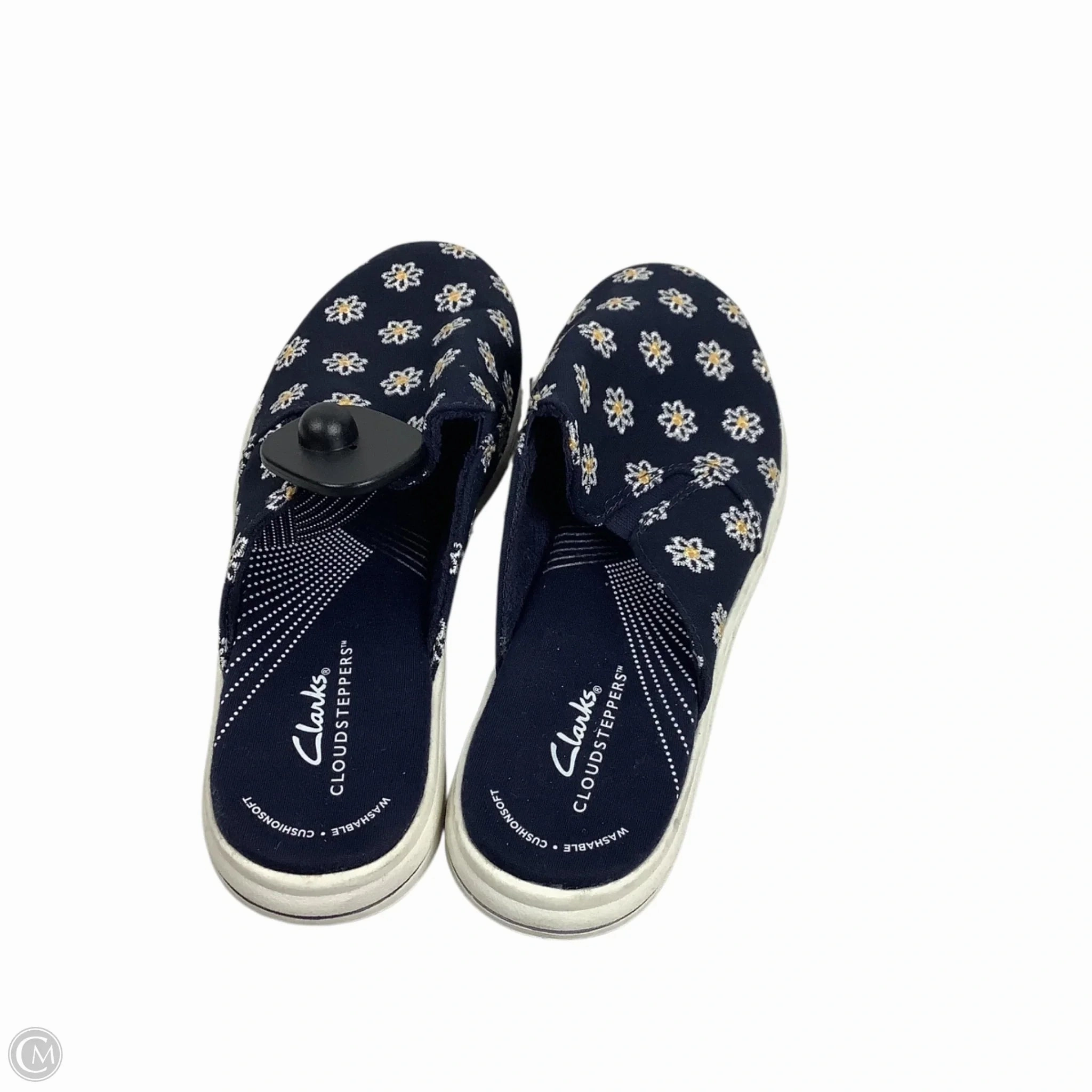 Shoes Flats By Clarks In Navy, Size: 8.5 Leather Footwear