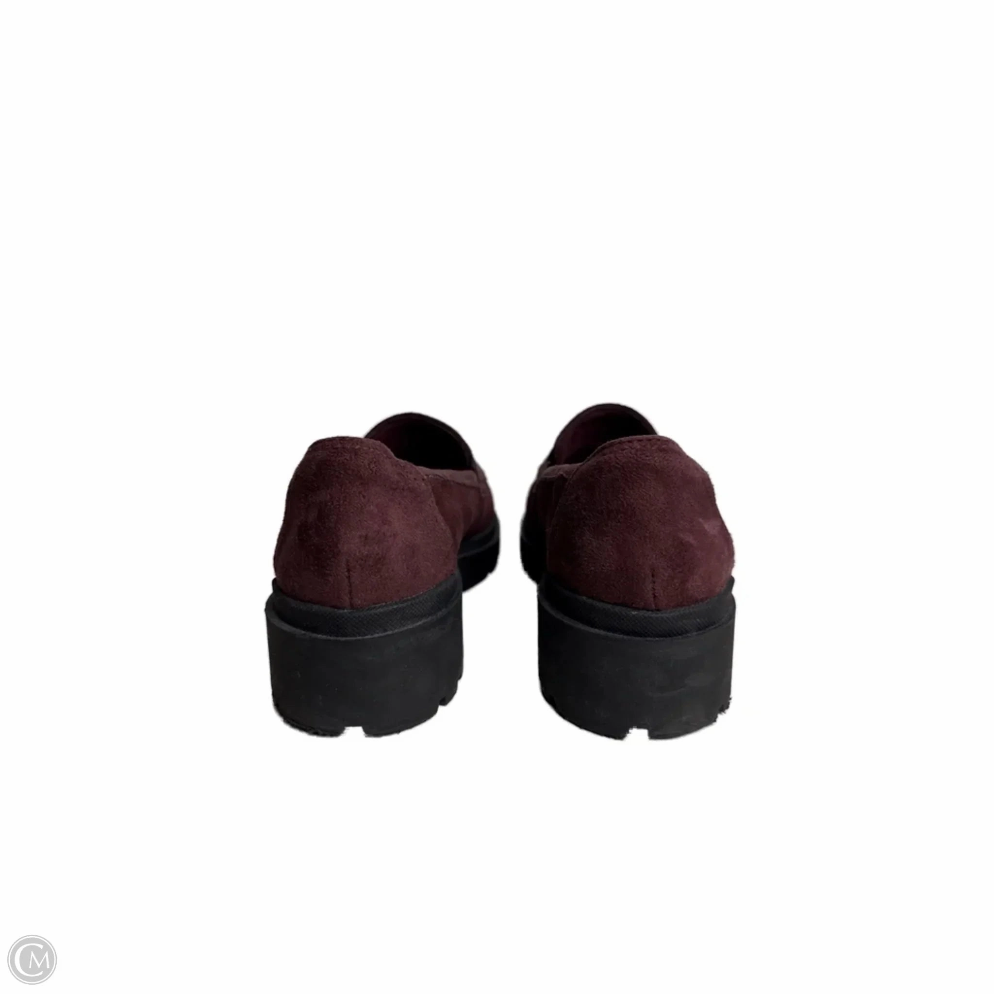 Shoes Flats By Clarks In Purple, Size: 8.5 Leather Footwear