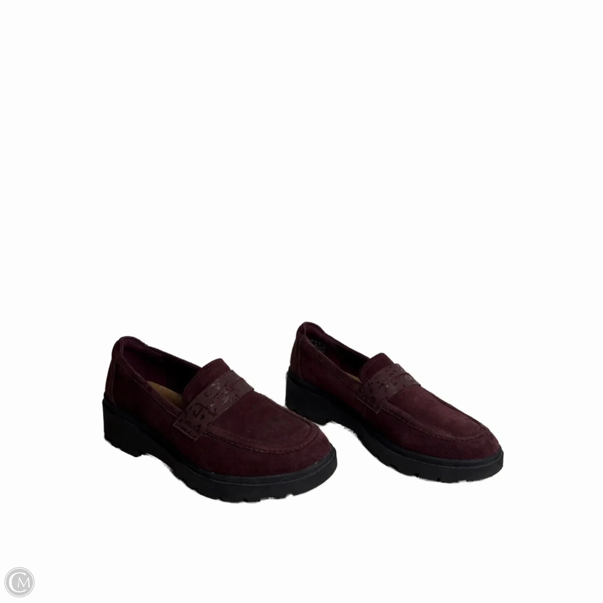 Shoes Flats By Clarks In Purple, Size: 8.5 Clarks leather shoes for daily wear