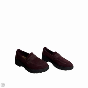 Shoes Flats By Clarks In Purple, Size: 8.5 Clarks leather shoes for daily wear