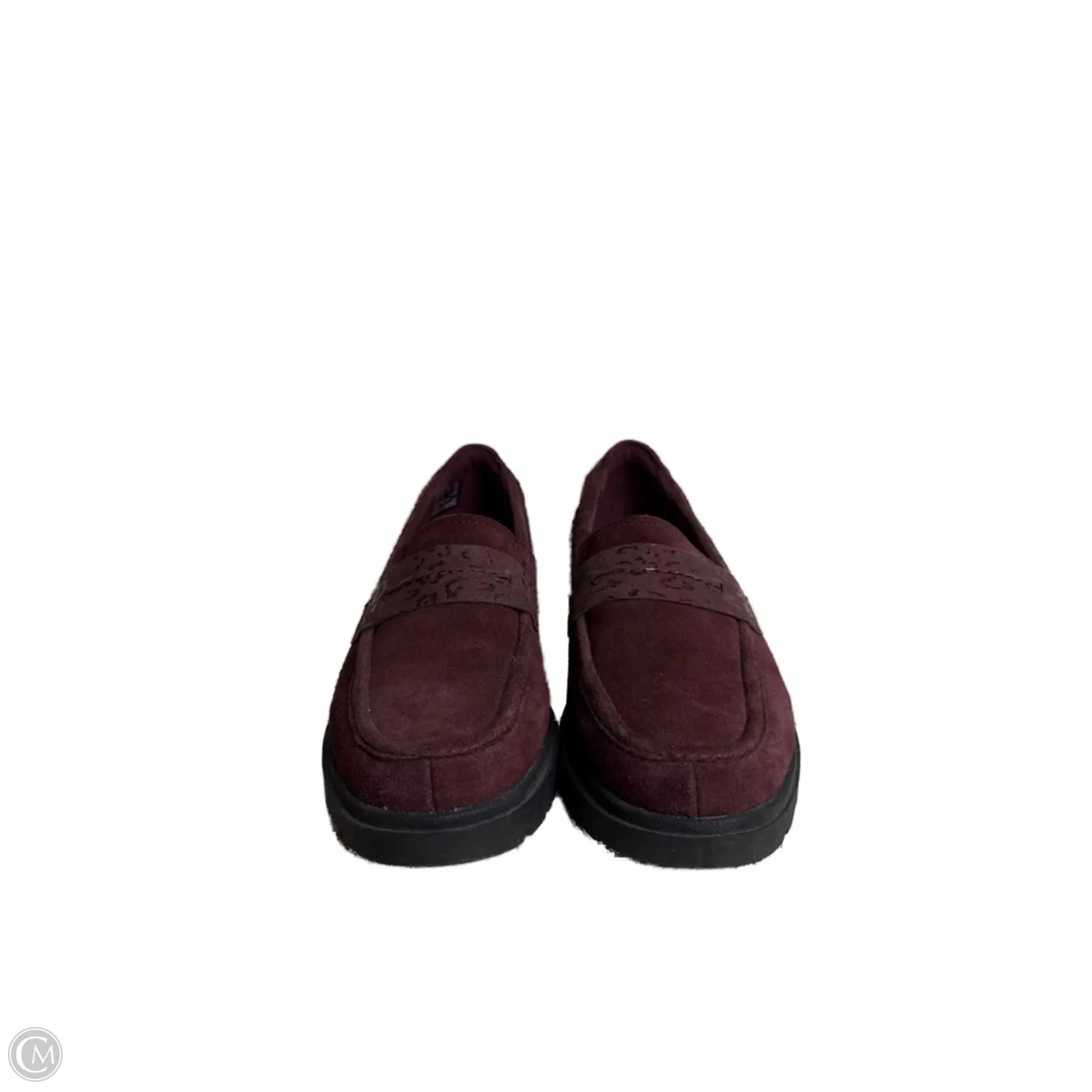 Shoes Flats By Clarks In Purple, Size: 8.5 Leather Footwear
