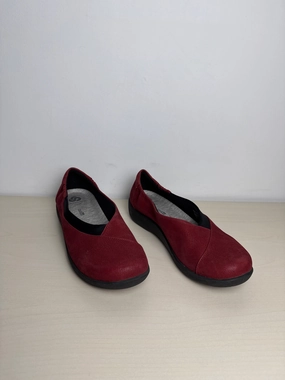 Shoes Flats By Clarks In Red, Size: 8.5 Clarks leather shoes for daily wear
