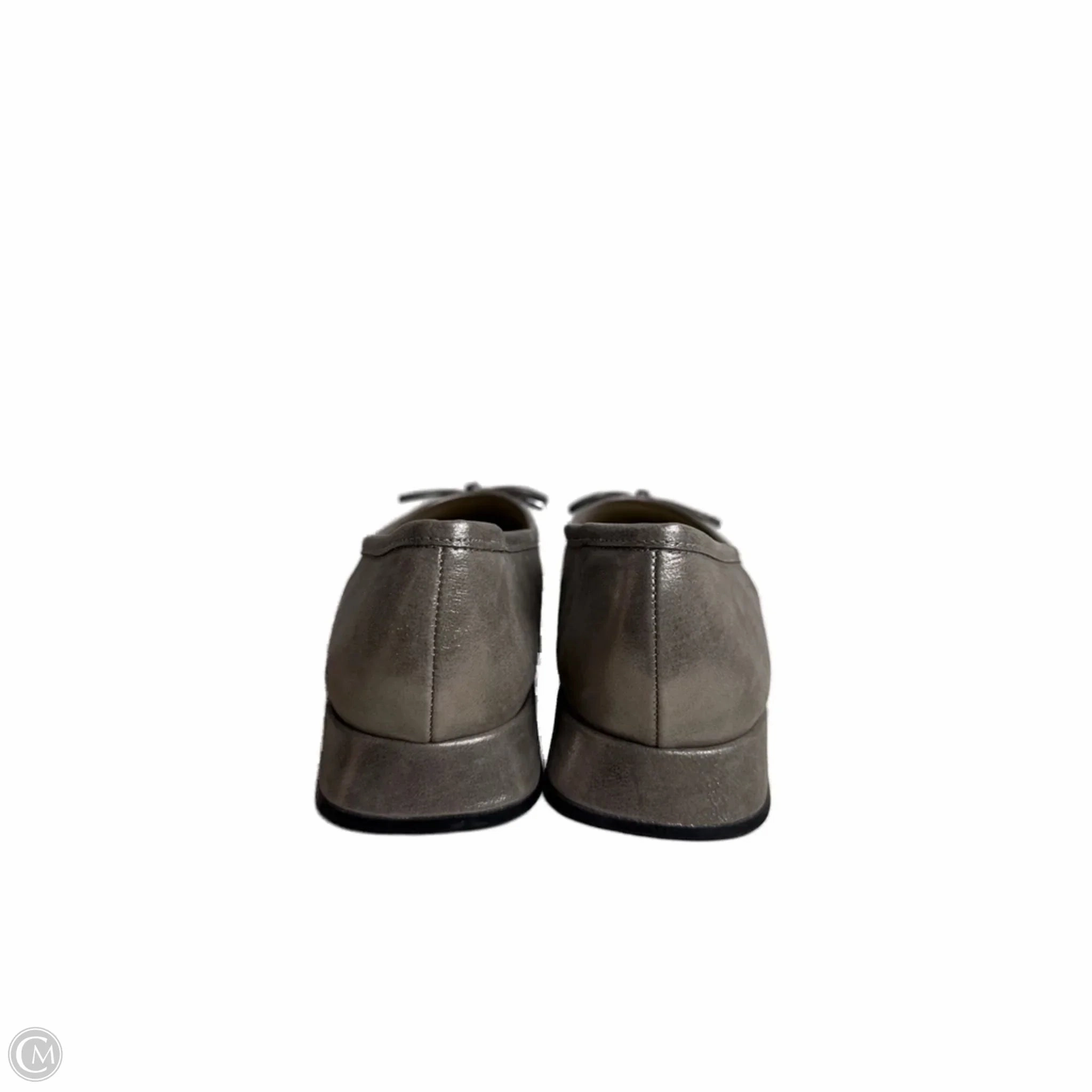 Shoes Flats By Clarks In Silver, Size: 10 Leather Footwear