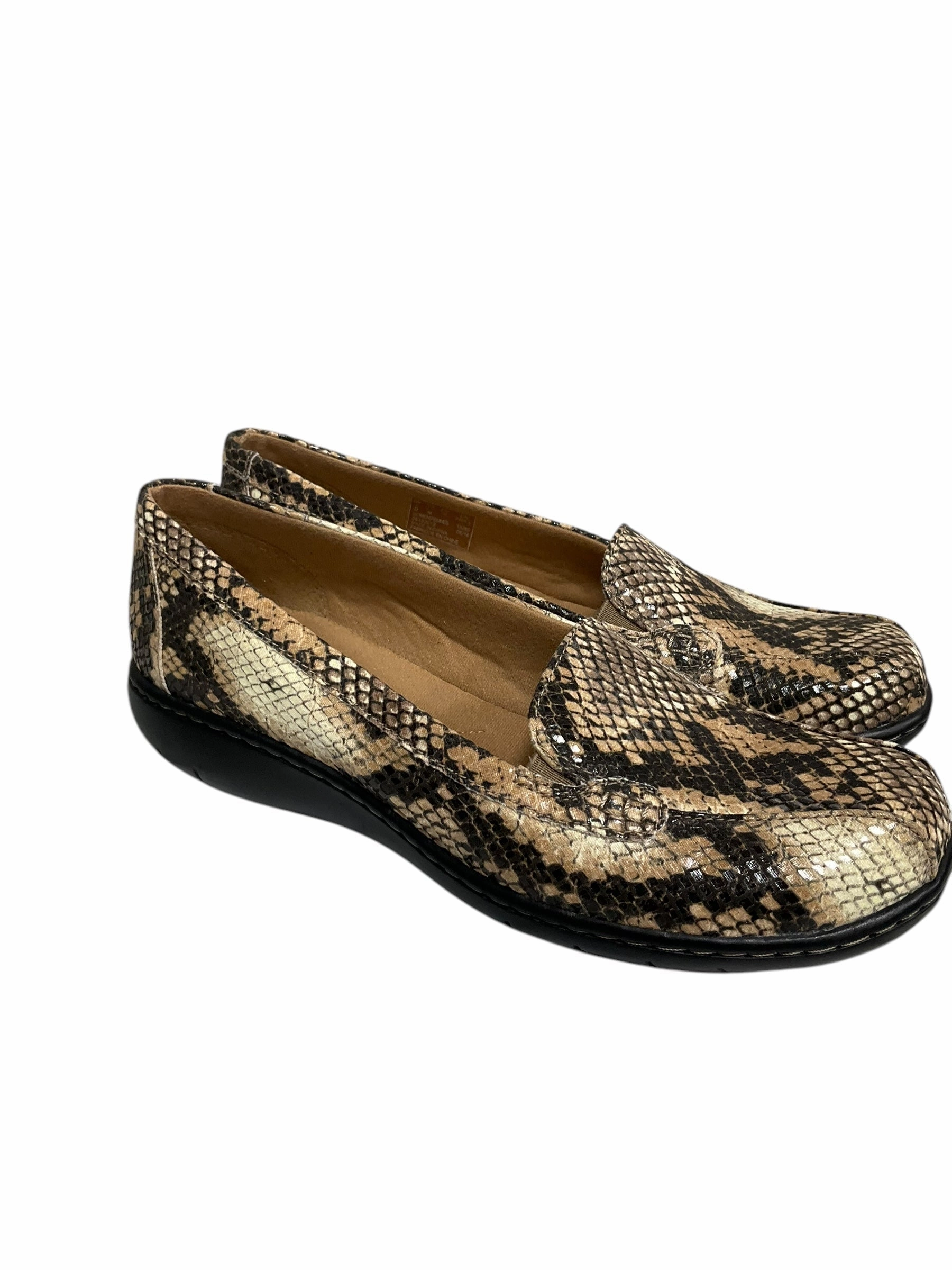 Shoes Flats By Clarks In Snakeskin Print, Size: 7.5 Clarks leather shoes for daily wear