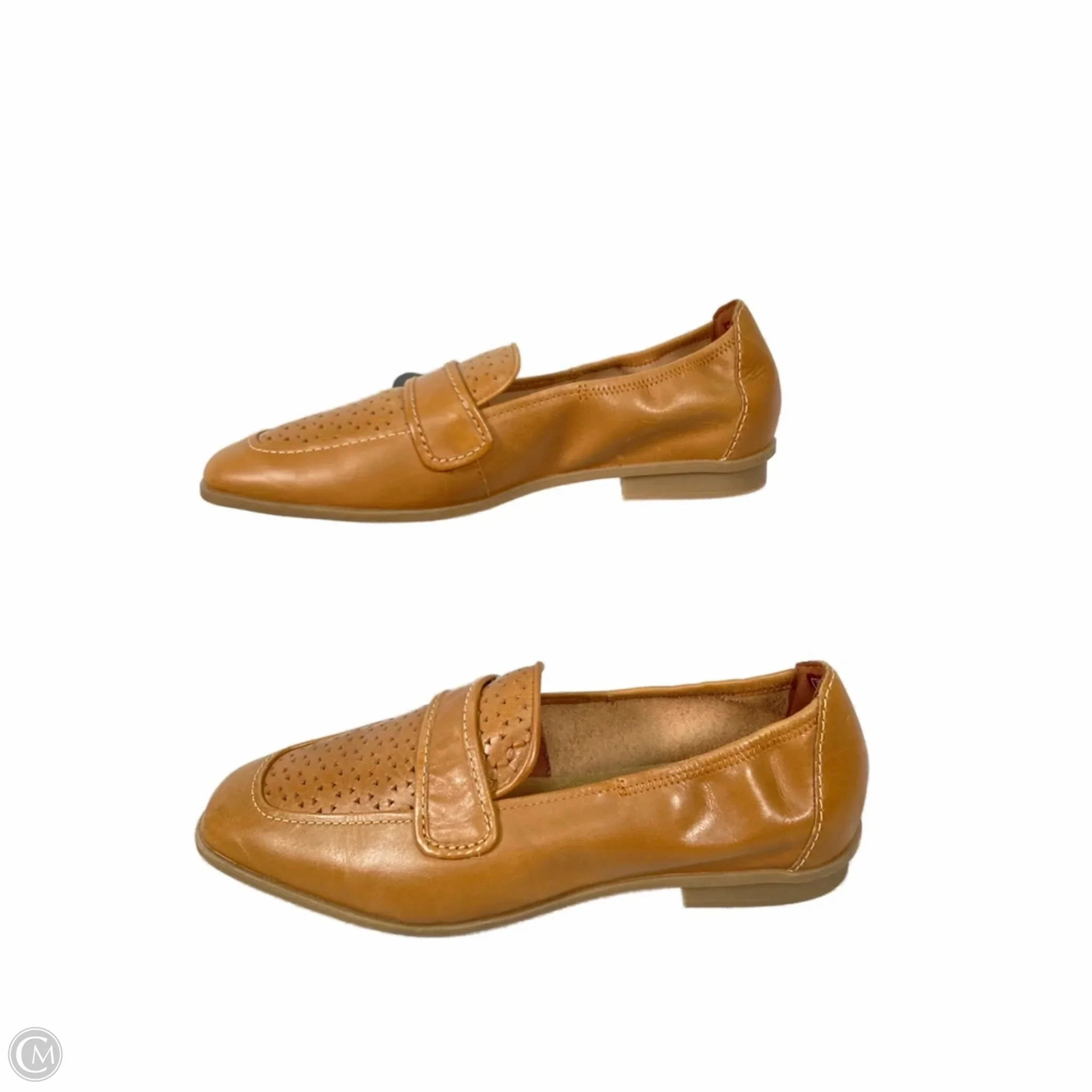 Shoes Flats By Clarks In Tan, Size: 10.5 Leather Footwear