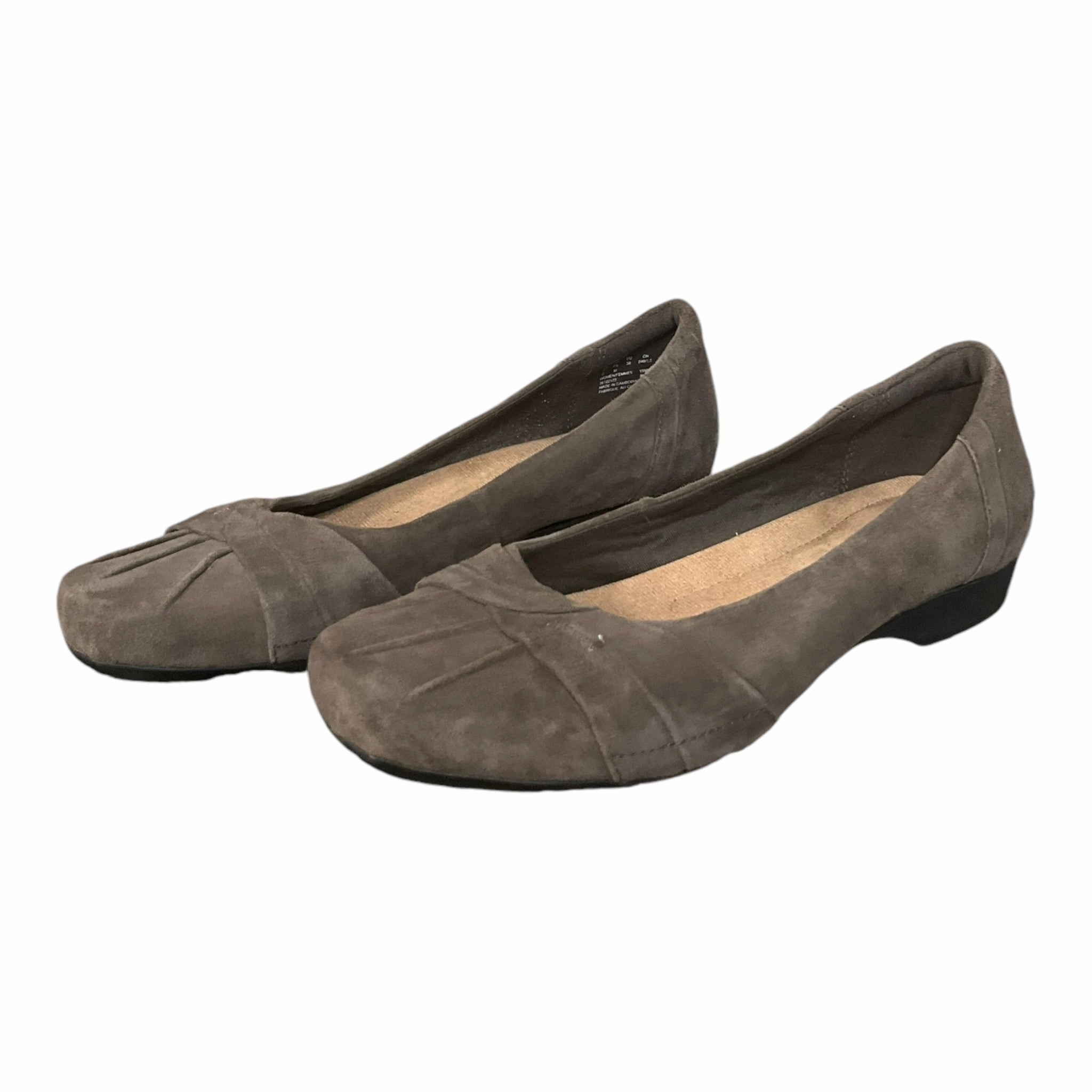 Shoes Flats By Clarks In Tan, Size: 7.5 Leather Footwear