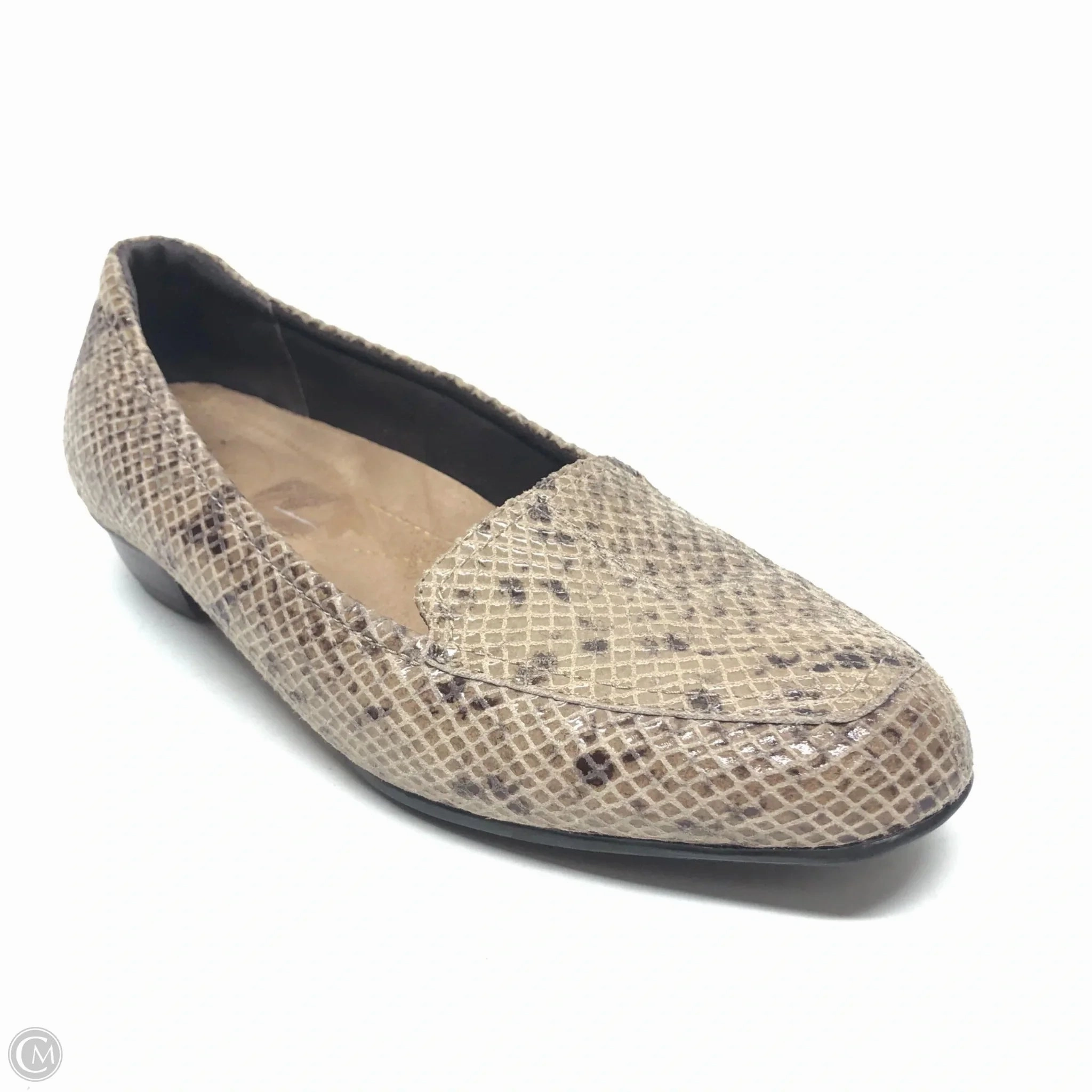 Shoes Flats By Clarks In Tan, Size: 8 Leather Footwear